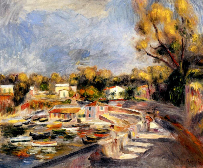 Wikioo.org - สารานุกรมวิจิตรศิลป์ - จิตรกรรม Pierre-Auguste Renoir - Cagnes Landscape