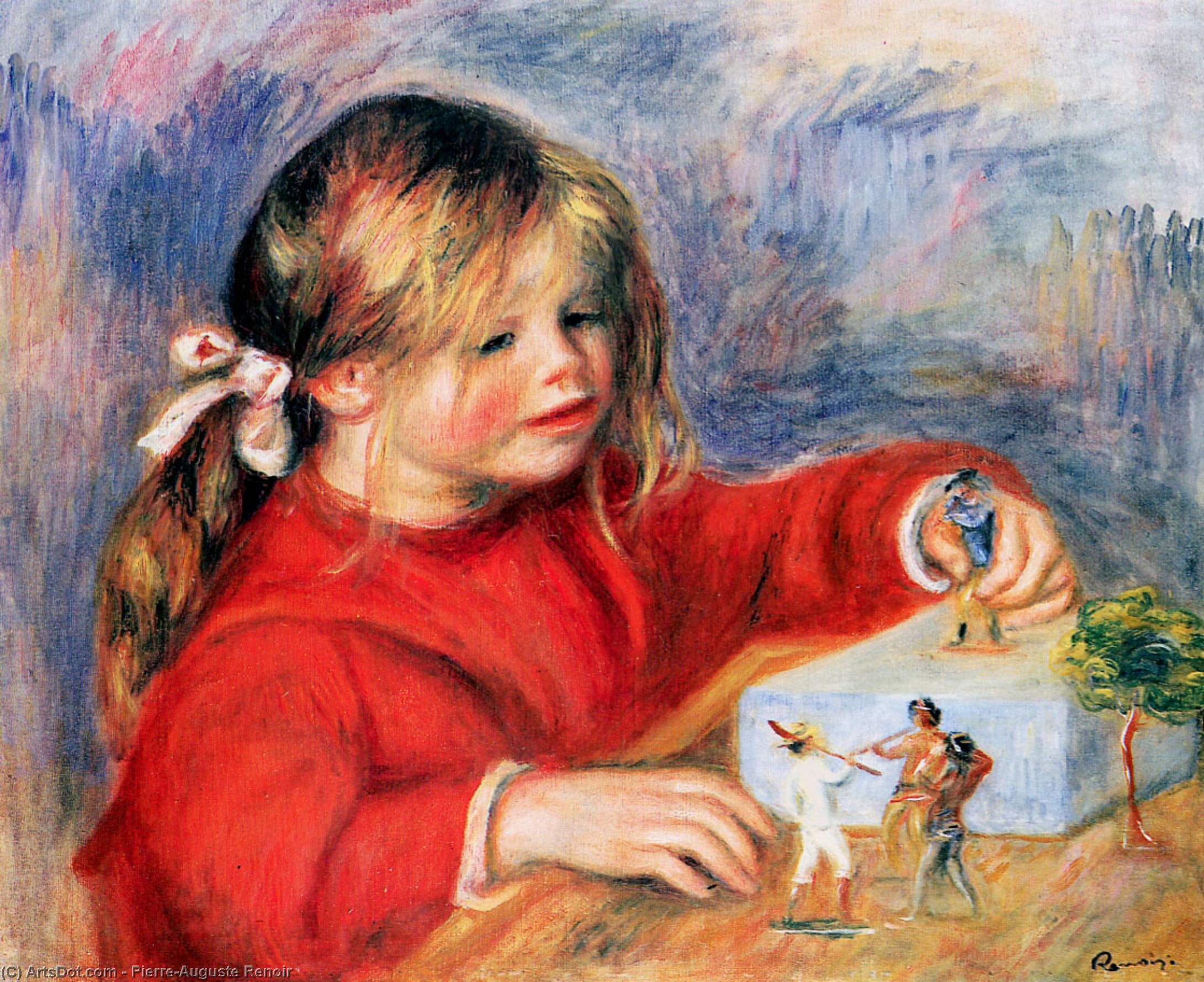 Wikioo.org - The Encyclopedia of Fine Arts - Painting, Artwork by Pierre-Auguste Renoir - Claude Renoir at play Sun