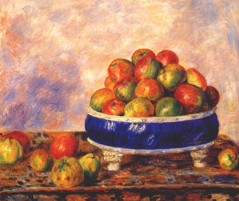 WikiOO.org - 백과 사전 - 회화, 삽화 Pierre-Auguste Renoir - Apples in a dish