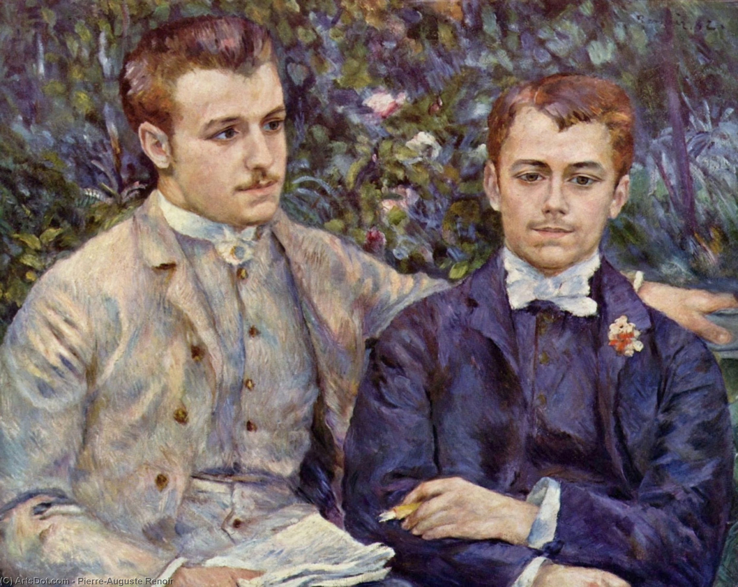 Wikioo.org – La Enciclopedia de las Bellas Artes - Pintura, Obras de arte de Pierre-Auguste Renoir - Portrait of Charles and Georges Durand Ruel
