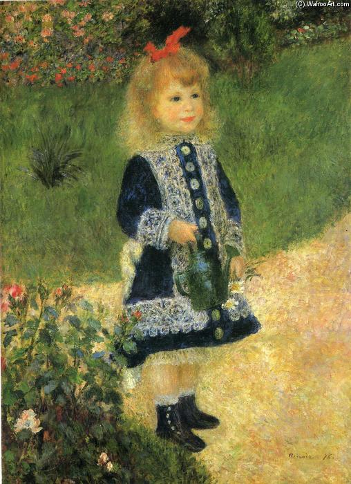 WikiOO.org - Encyclopedia of Fine Arts - Maalaus, taideteos Pierre-Auguste Renoir - A Girl with a Watering Can