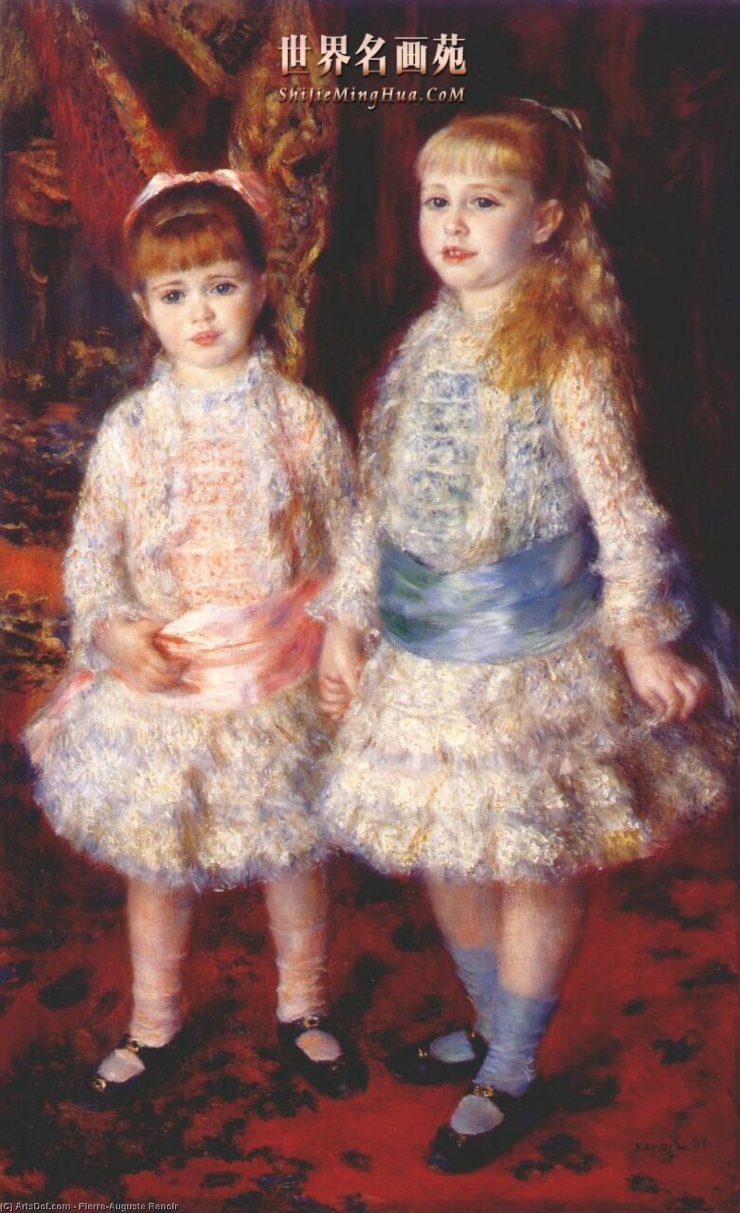 Wikioo.org - The Encyclopedia of Fine Arts - Painting, Artwork by Pierre-Auguste Renoir - Pink and Blue