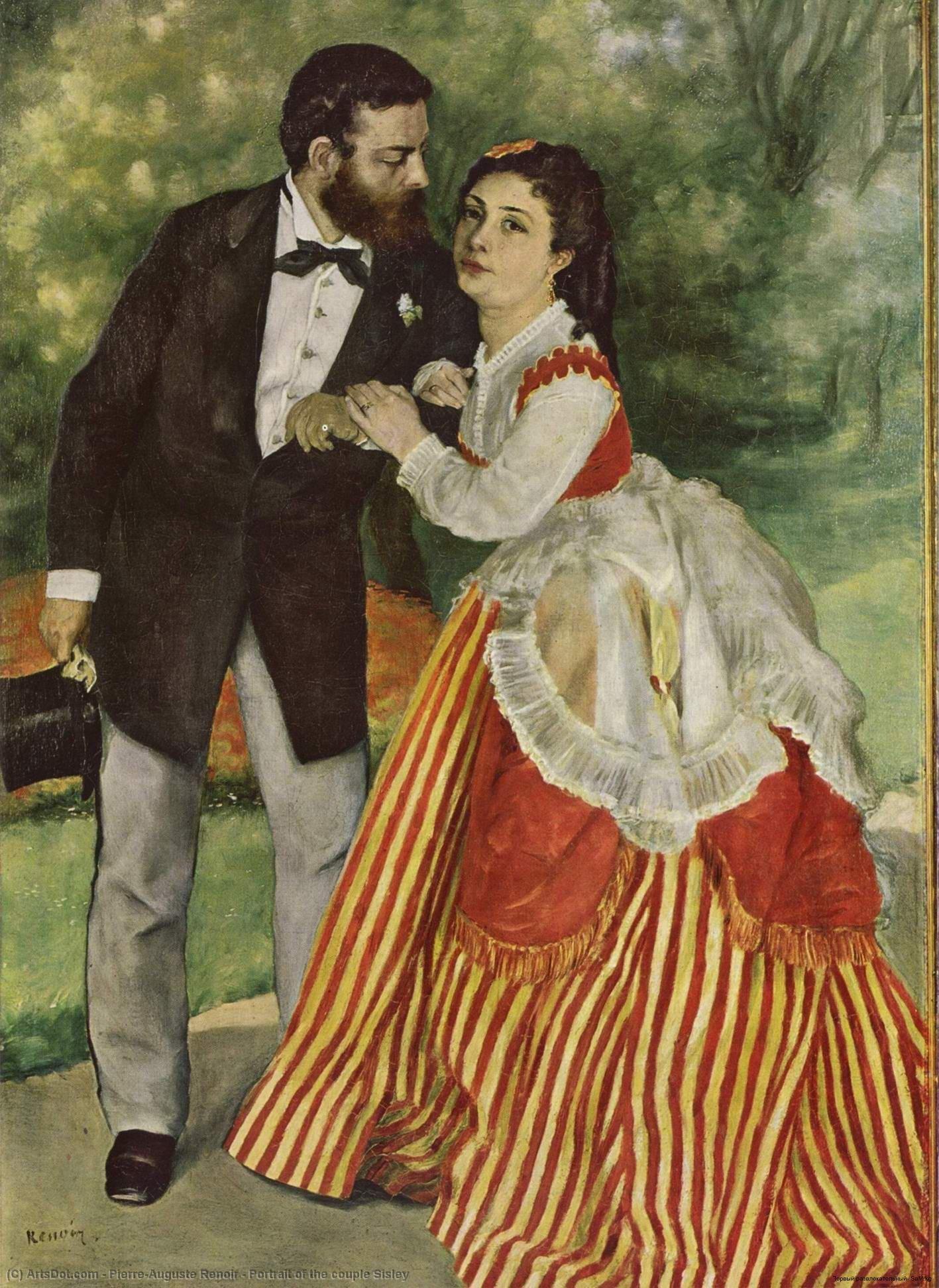 Wikioo.org - สารานุกรมวิจิตรศิลป์ - จิตรกรรม Pierre-Auguste Renoir - Portrait of the couple Sisley