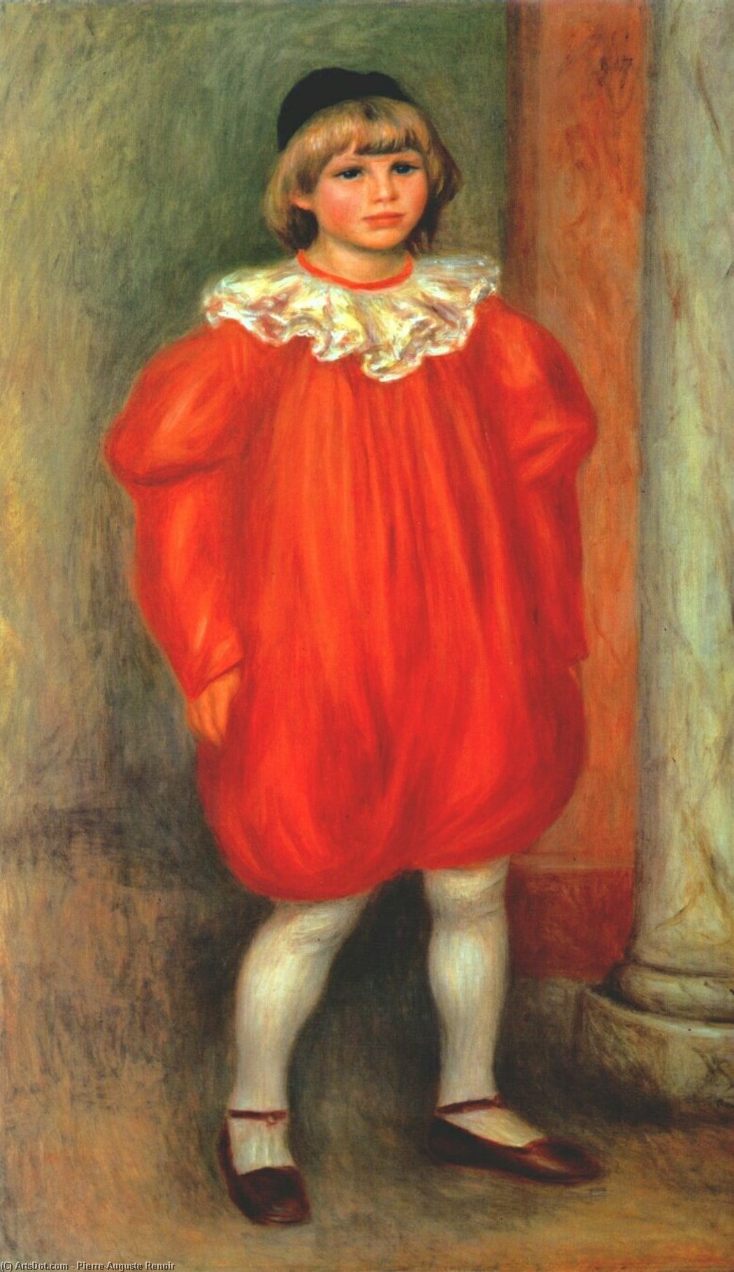 Wikioo.org - The Encyclopedia of Fine Arts - Painting, Artwork by Pierre-Auguste Renoir - The Clown (Claude Ranoir in Clown Costume)