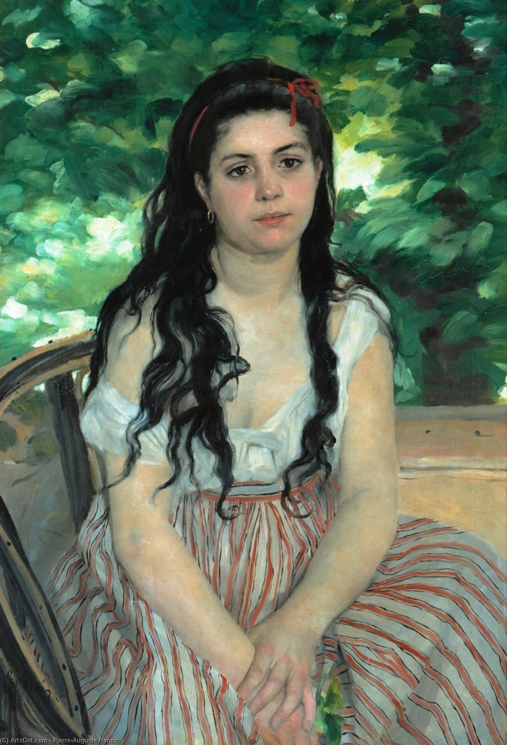 WikiOO.org - Enciklopedija likovnih umjetnosti - Slikarstvo, umjetnička djela Pierre-Auguste Renoir - In summer (The Gypsy)