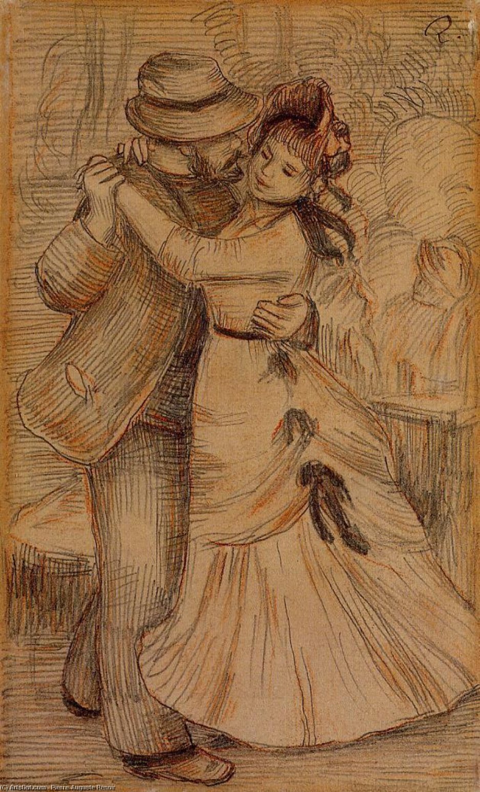 Wikioo.org - The Encyclopedia of Fine Arts - Painting, Artwork by Pierre-Auguste Renoir - Dance in the Country