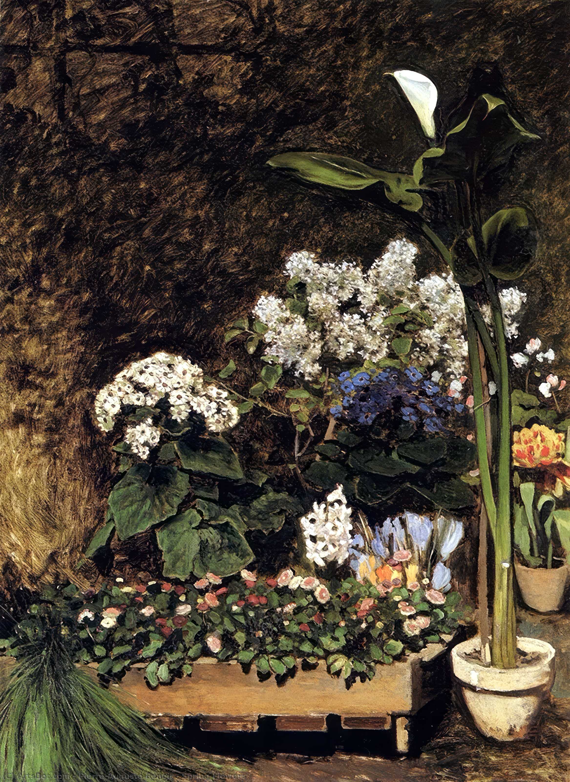 WikiOO.org - Енциклопедія образотворчого мистецтва - Живопис, Картини
 Pierre-Auguste Renoir - Spring Flowers