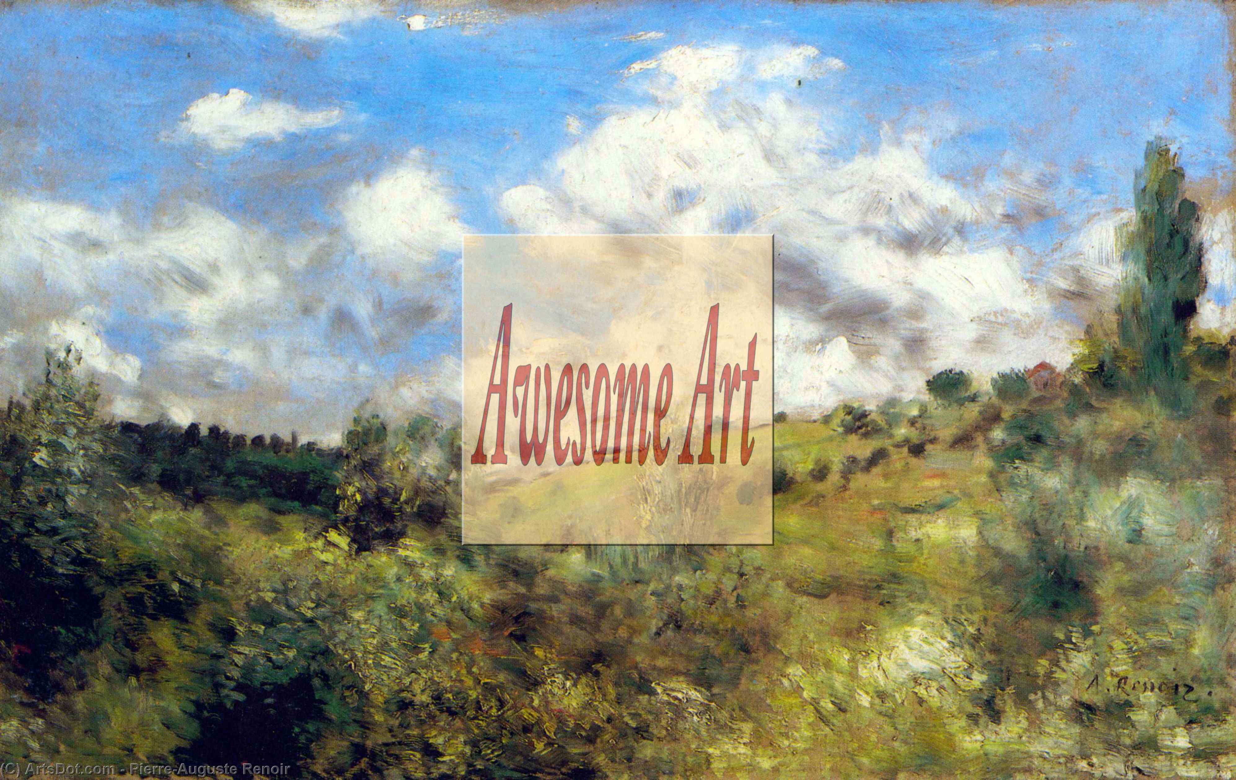 Wikioo.org - The Encyclopedia of Fine Arts - Painting, Artwork by Pierre-Auguste Renoir - The Gust of Wind