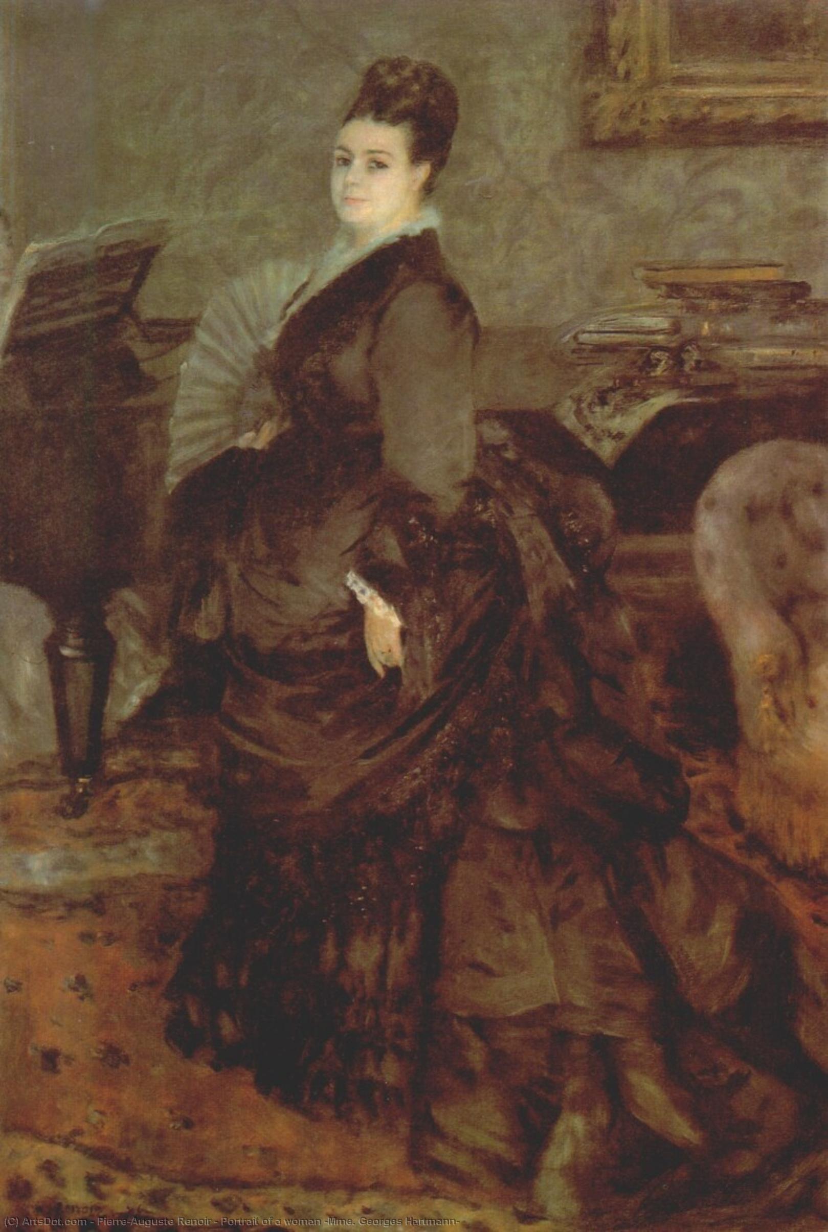 Wikioo.org – L'Encyclopédie des Beaux Arts - Peinture, Oeuvre de Pierre-Auguste Renoir - Portrait de une femme ( Mme . georges hartmann )