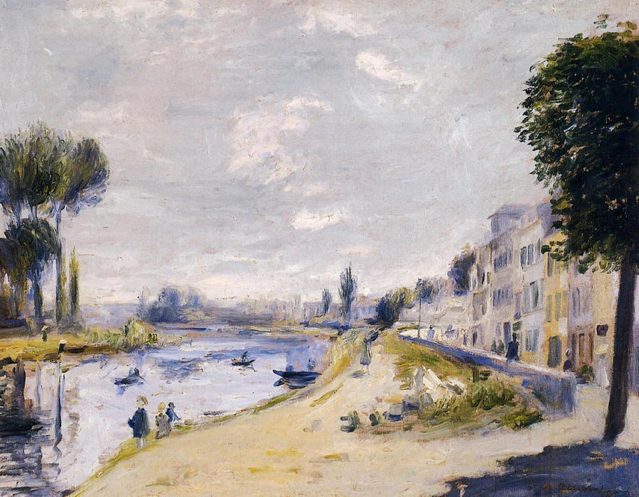 WikiOO.org - Encyclopedia of Fine Arts - Schilderen, Artwork Pierre-Auguste Renoir - The Banks of the Seine
