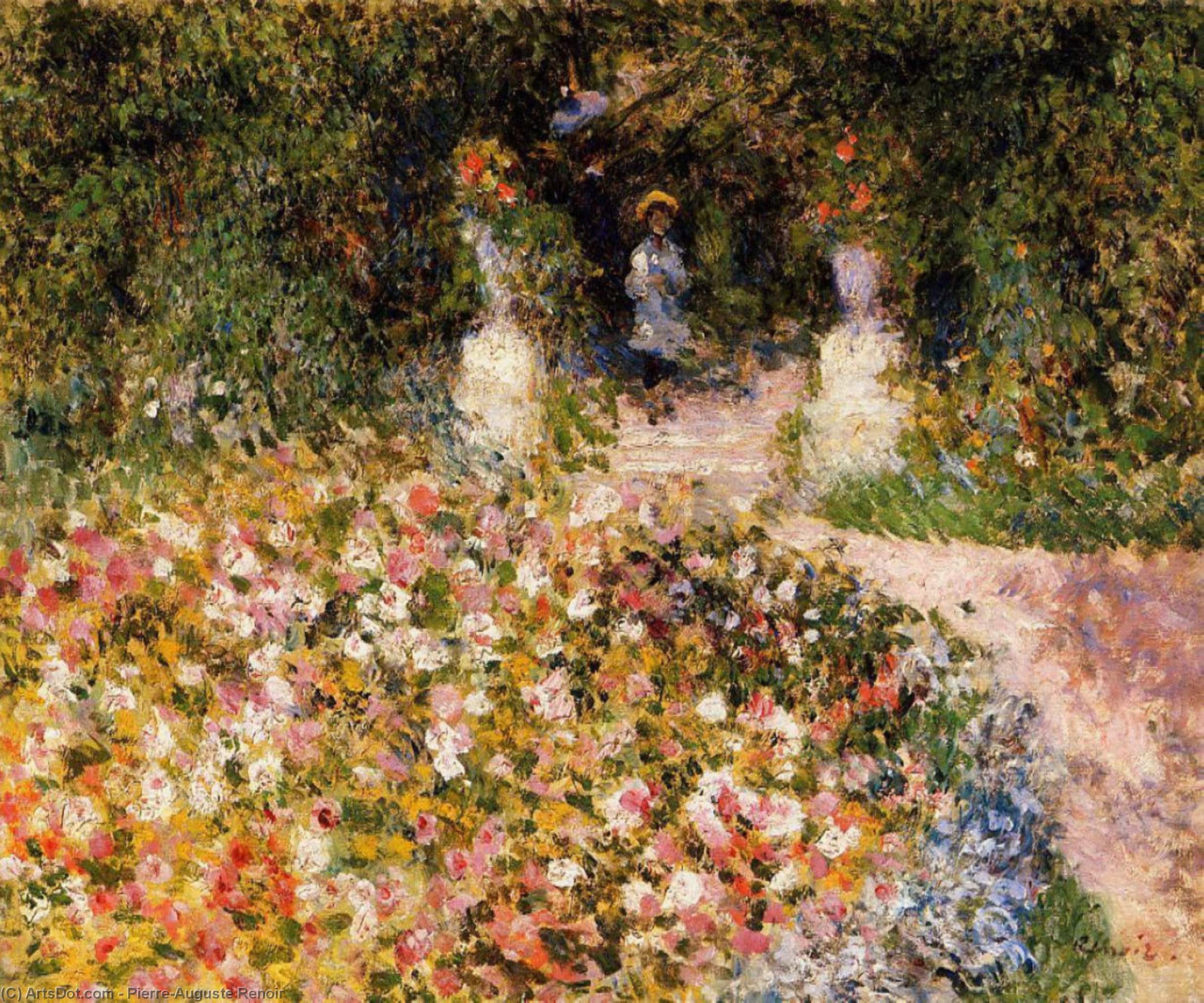 Wikoo.org - موسوعة الفنون الجميلة - اللوحة، العمل الفني Pierre-Auguste Renoir - The Garden