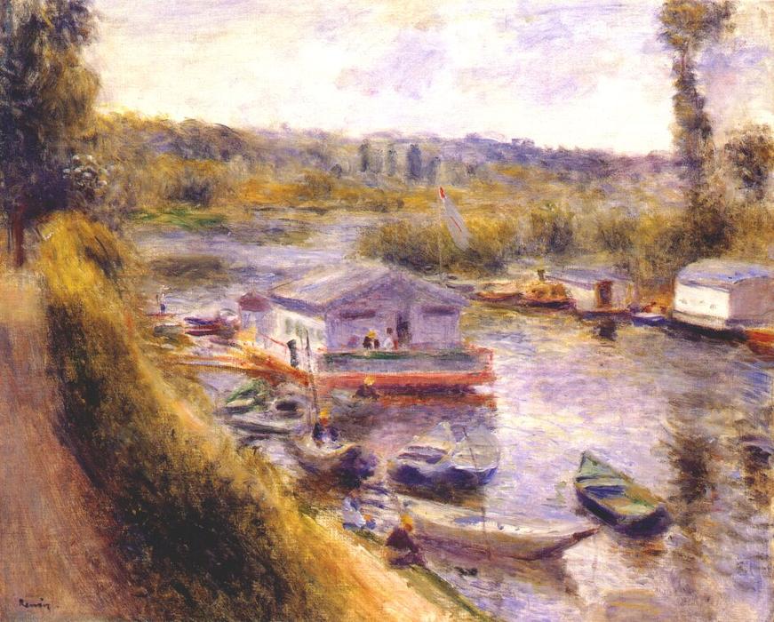 Wikioo.org - Bách khoa toàn thư về mỹ thuật - Vẽ tranh, Tác phẩm nghệ thuật Pierre-Auguste Renoir - Washhouse at lower meudon