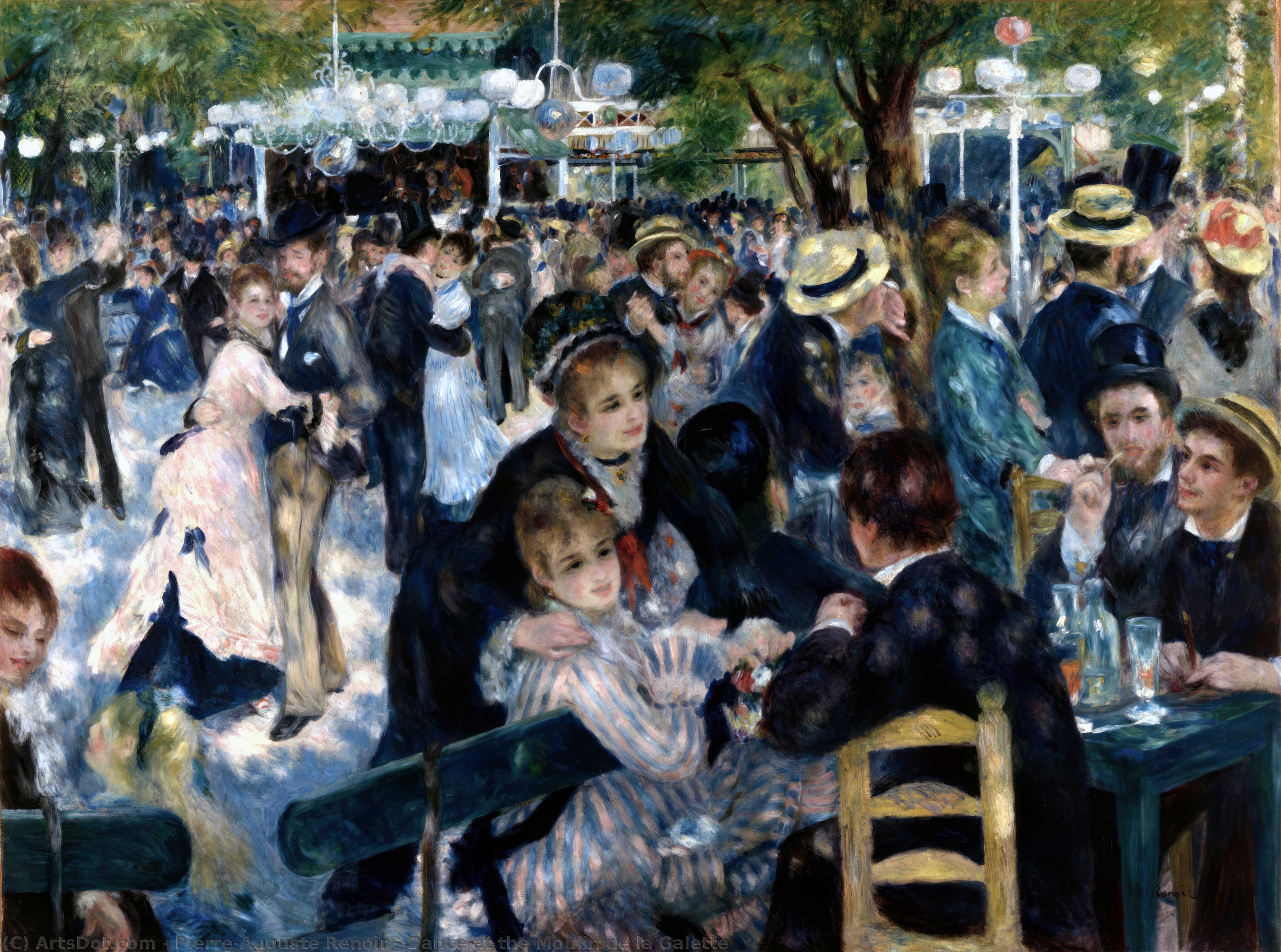 Wikioo.org - สารานุกรมวิจิตรศิลป์ - จิตรกรรม Pierre-Auguste Renoir - Dance at Moulin de la Galette