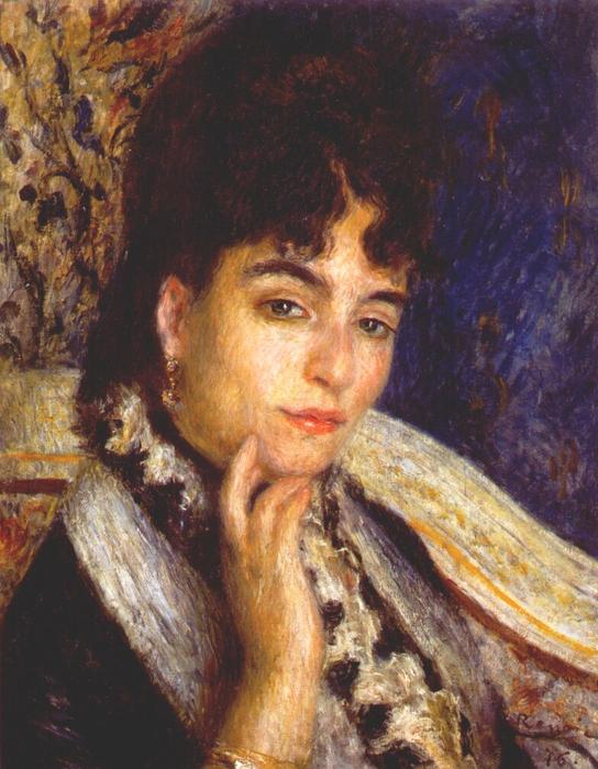 WikiOO.org - 百科事典 - 絵画、アートワーク Pierre-Auguste Renoir - 夫人の肖像。アルフォンス·ドーデ