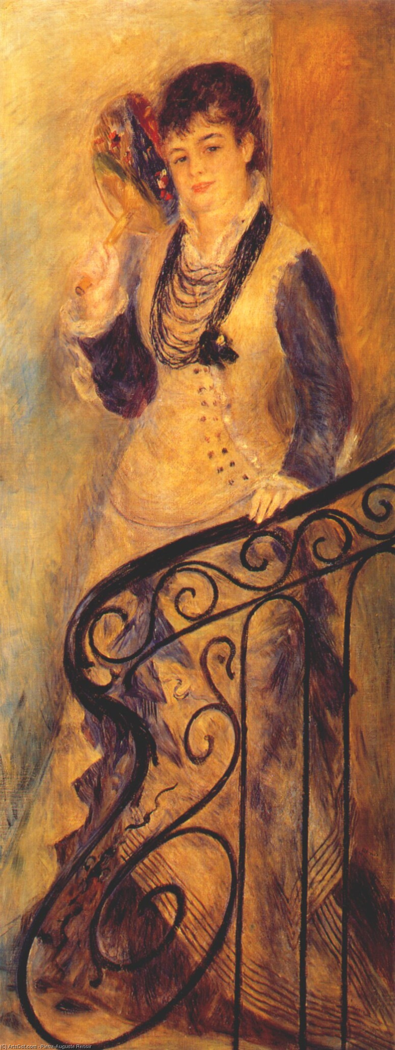 Wikioo.org - The Encyclopedia of Fine Arts - Painting, Artwork by Pierre-Auguste Renoir - Woman on a Staircase