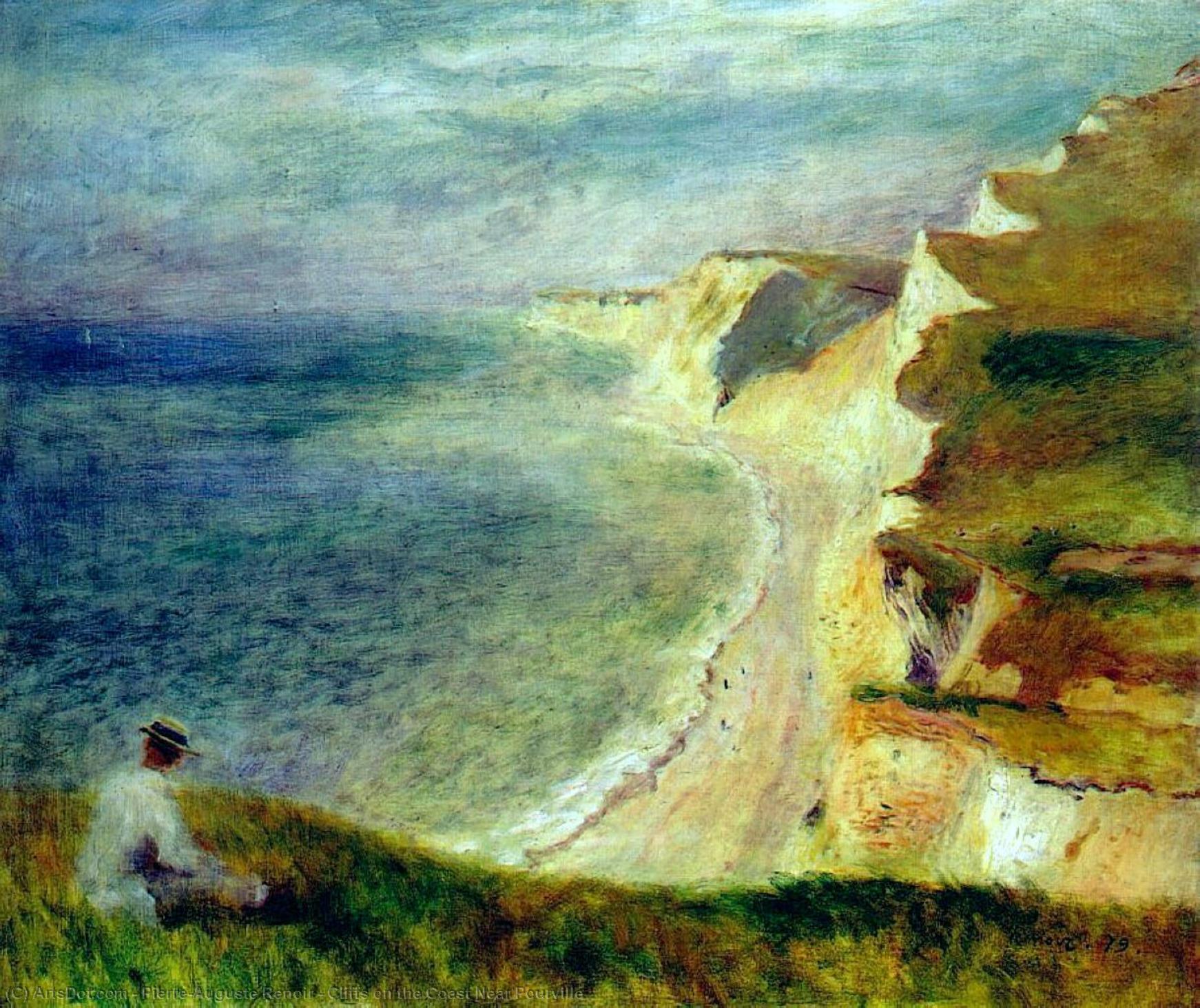 Wikioo.org - The Encyclopedia of Fine Arts - Painting, Artwork by Pierre-Auguste Renoir - Cliffs on the Coast Near Pourville