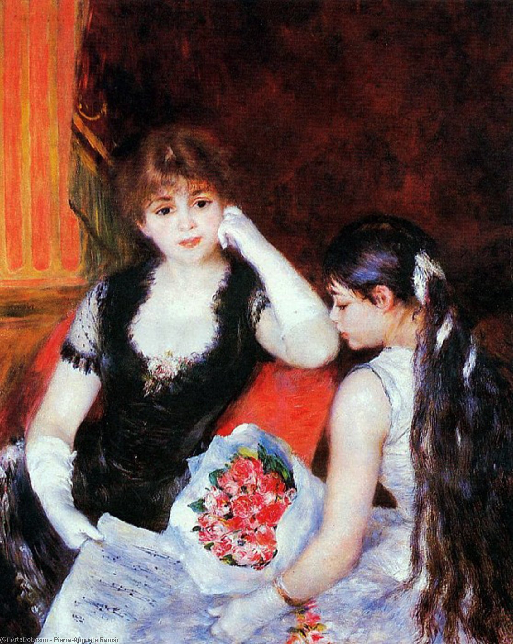 WikiOO.org - 백과 사전 - 회화, 삽화 Pierre-Auguste Renoir - At the Concert (Box at the Opera)
