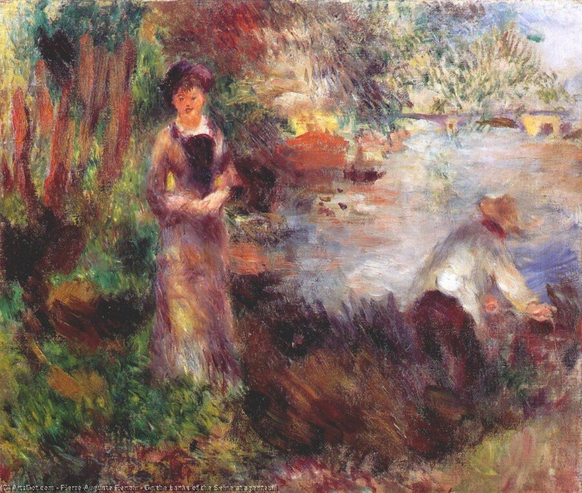 Wikioo.org - สารานุกรมวิจิตรศิลป์ - จิตรกรรม Pierre-Auguste Renoir - On the banks of the Seine at agenteuil