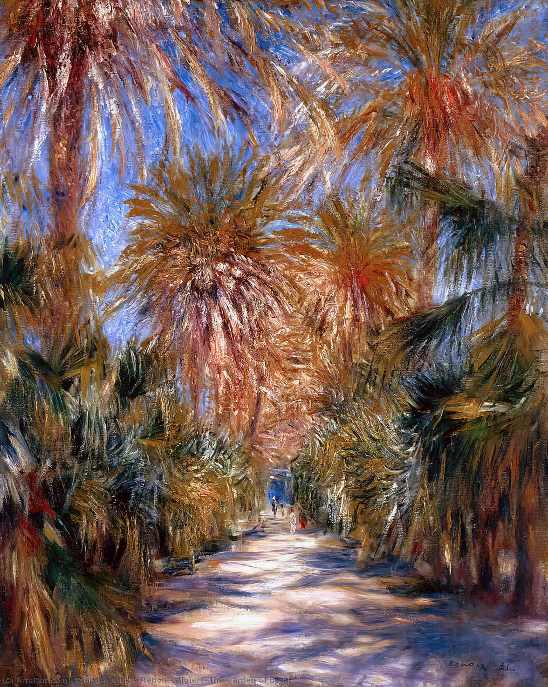 WikiOO.org - 百科事典 - 絵画、アートワーク Pierre-Auguste Renoir - アルジェー , ザー garden の Essai