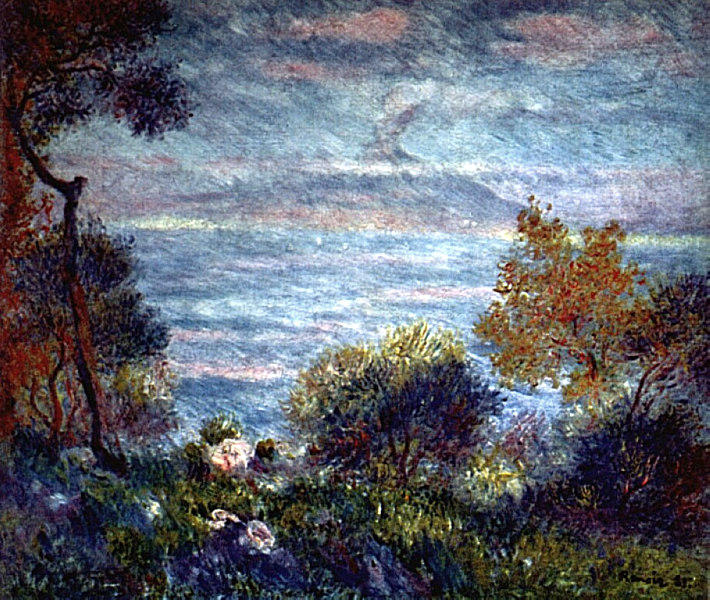 WikiOO.org - Εγκυκλοπαίδεια Καλών Τεχνών - Ζωγραφική, έργα τέχνης Pierre-Auguste Renoir - The head of Monte Sorrento