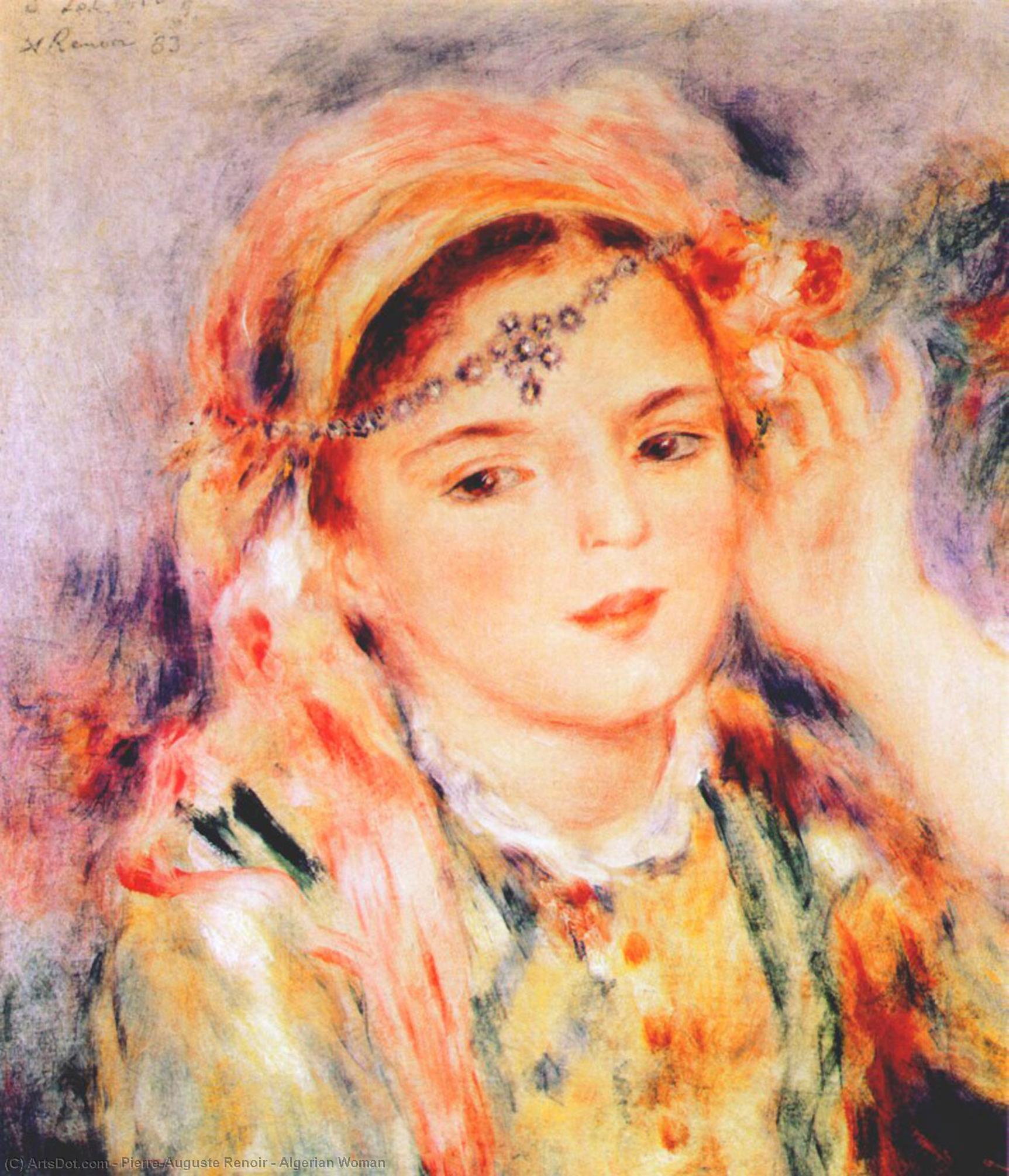 Wikioo.org - สารานุกรมวิจิตรศิลป์ - จิตรกรรม Pierre-Auguste Renoir - Algerian Woman