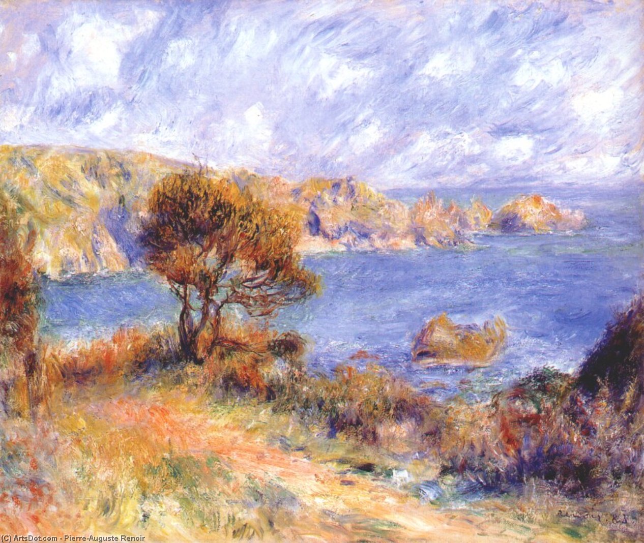 WikiOO.org - אנציקלופדיה לאמנויות יפות - ציור, יצירות אמנות Pierre-Auguste Renoir - View at guernsey