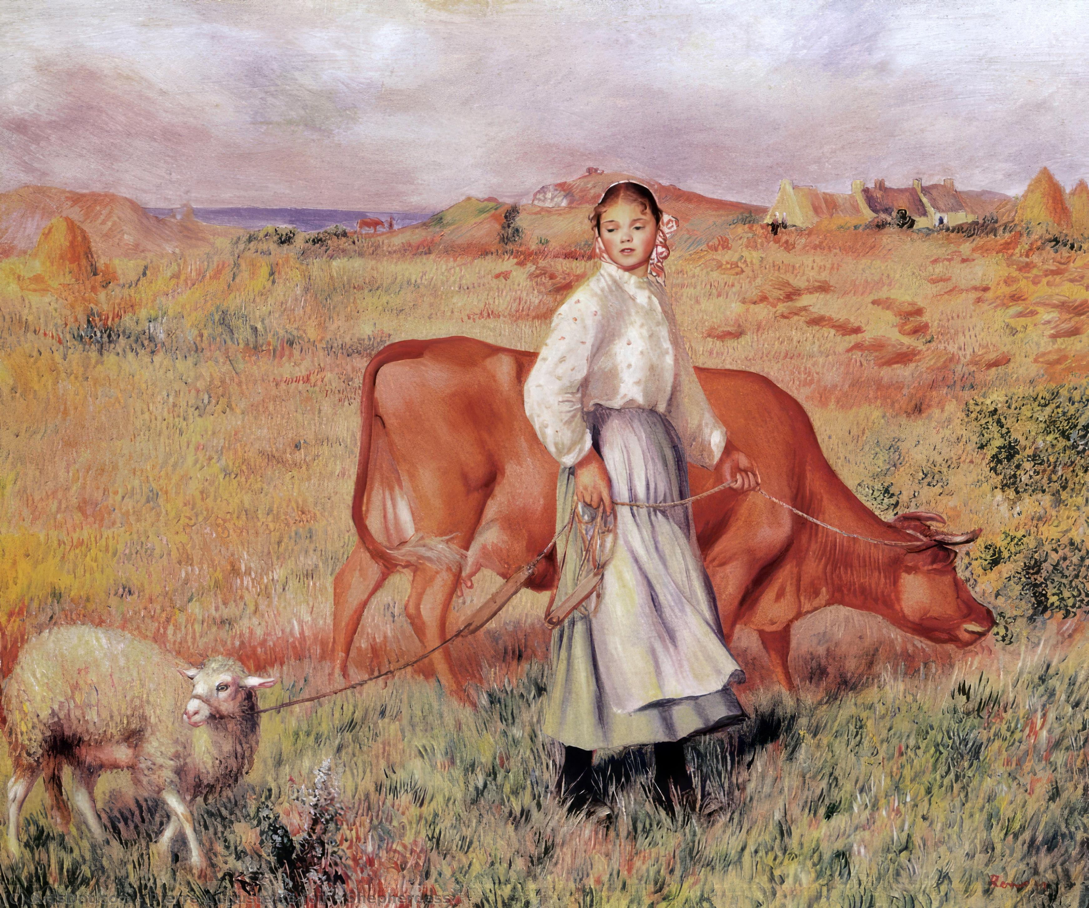 WikiOO.org - אנציקלופדיה לאמנויות יפות - ציור, יצירות אמנות Pierre-Auguste Renoir - Shepherdess