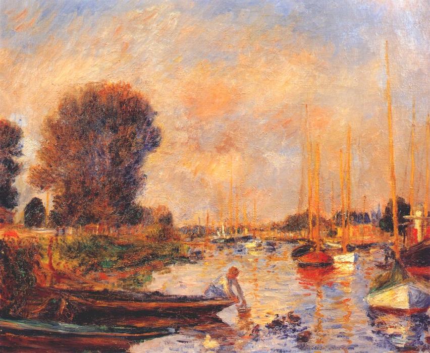 Wikioo.org - สารานุกรมวิจิตรศิลป์ - จิตรกรรม Pierre-Auguste Renoir - The seine at argenteuil