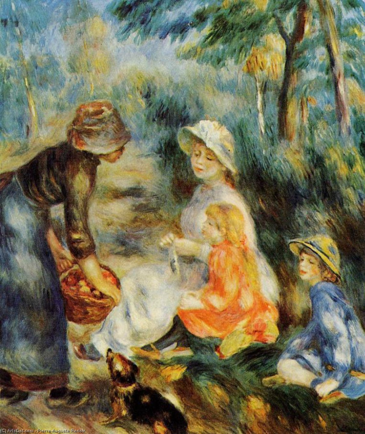 Wikoo.org - موسوعة الفنون الجميلة - اللوحة، العمل الفني Pierre-Auguste Renoir - The Apple Seller