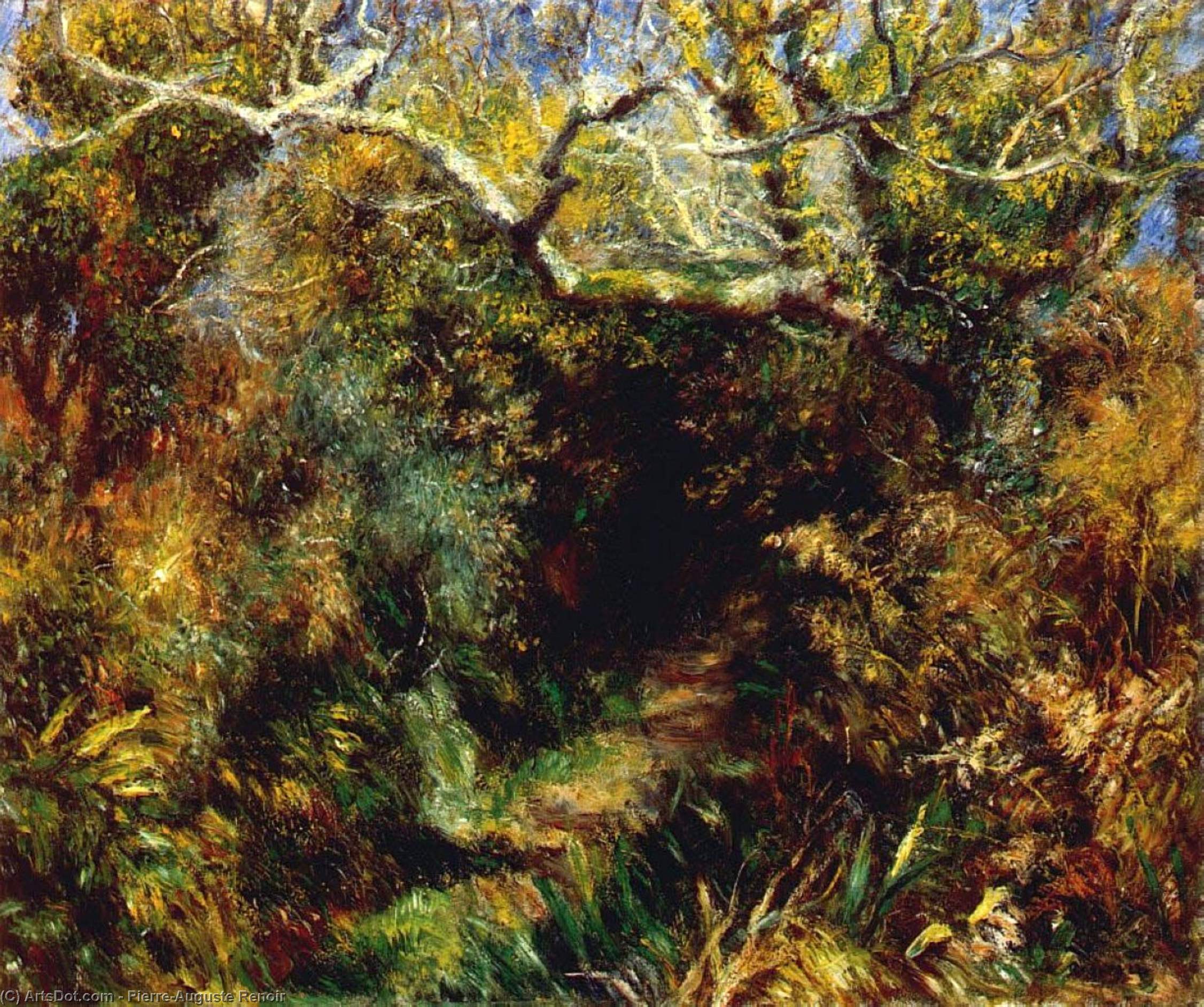 Wikoo.org - موسوعة الفنون الجميلة - اللوحة، العمل الفني Pierre-Auguste Renoir - Mediterranean landscape