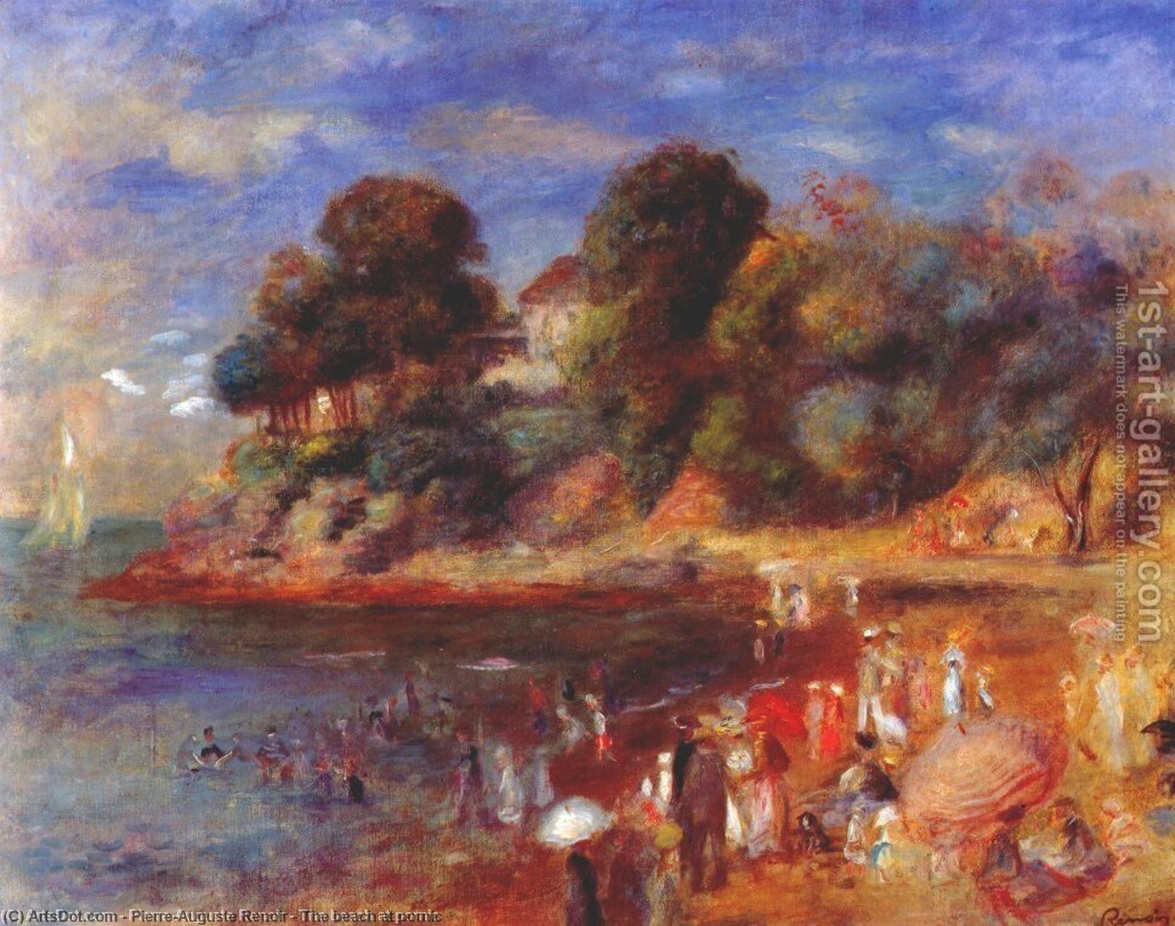 Wikioo.org - The Encyclopedia of Fine Arts - Painting, Artwork by Pierre-Auguste Renoir - The beach at pornic