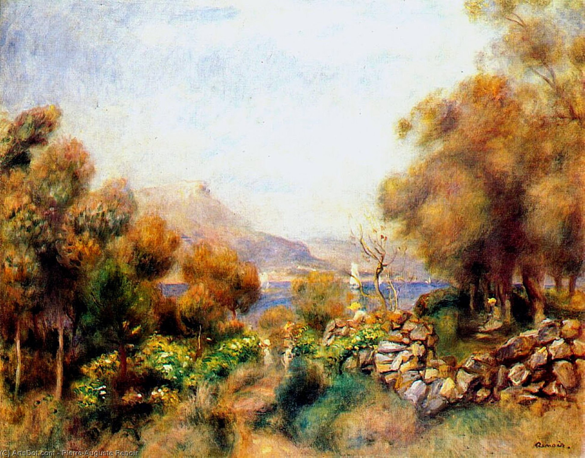 WikiOO.org - Encyclopedia of Fine Arts - Festés, Grafika Pierre-Auguste Renoir - Antibes