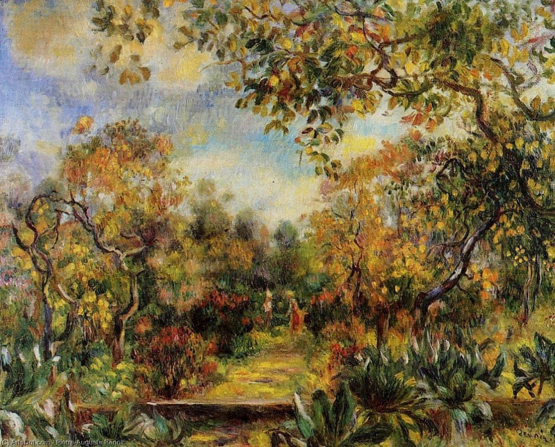 WikiOO.org - Енциклопедия за изящни изкуства - Живопис, Произведения на изкуството Pierre-Auguste Renoir - Beaulieu Landscape