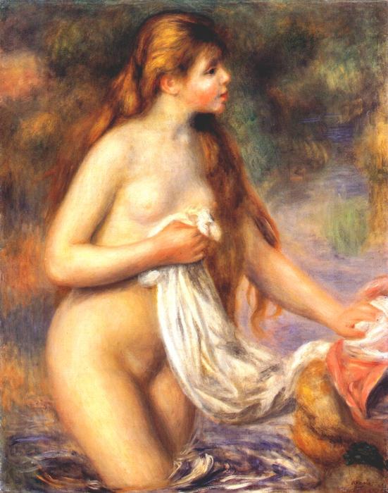 Wikioo.org - The Encyclopedia of Fine Arts - Painting, Artwork by Pierre-Auguste Renoir - Bather
