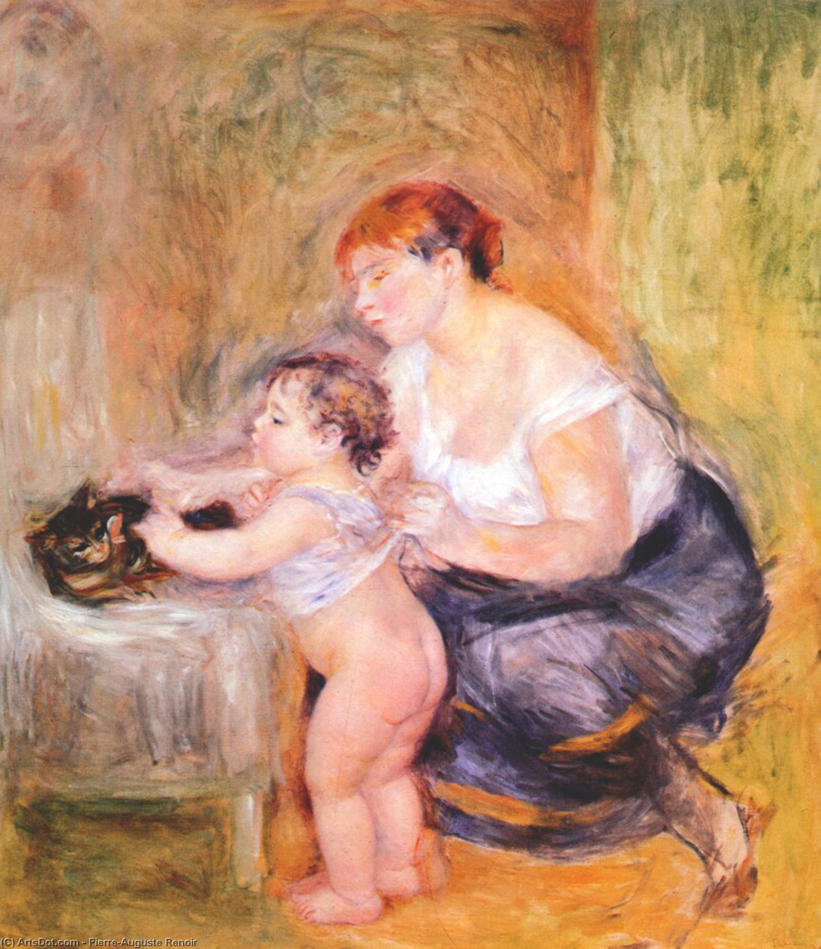 Wikioo.org - The Encyclopedia of Fine Arts - Painting, Artwork by Pierre-Auguste Renoir - Mother and child