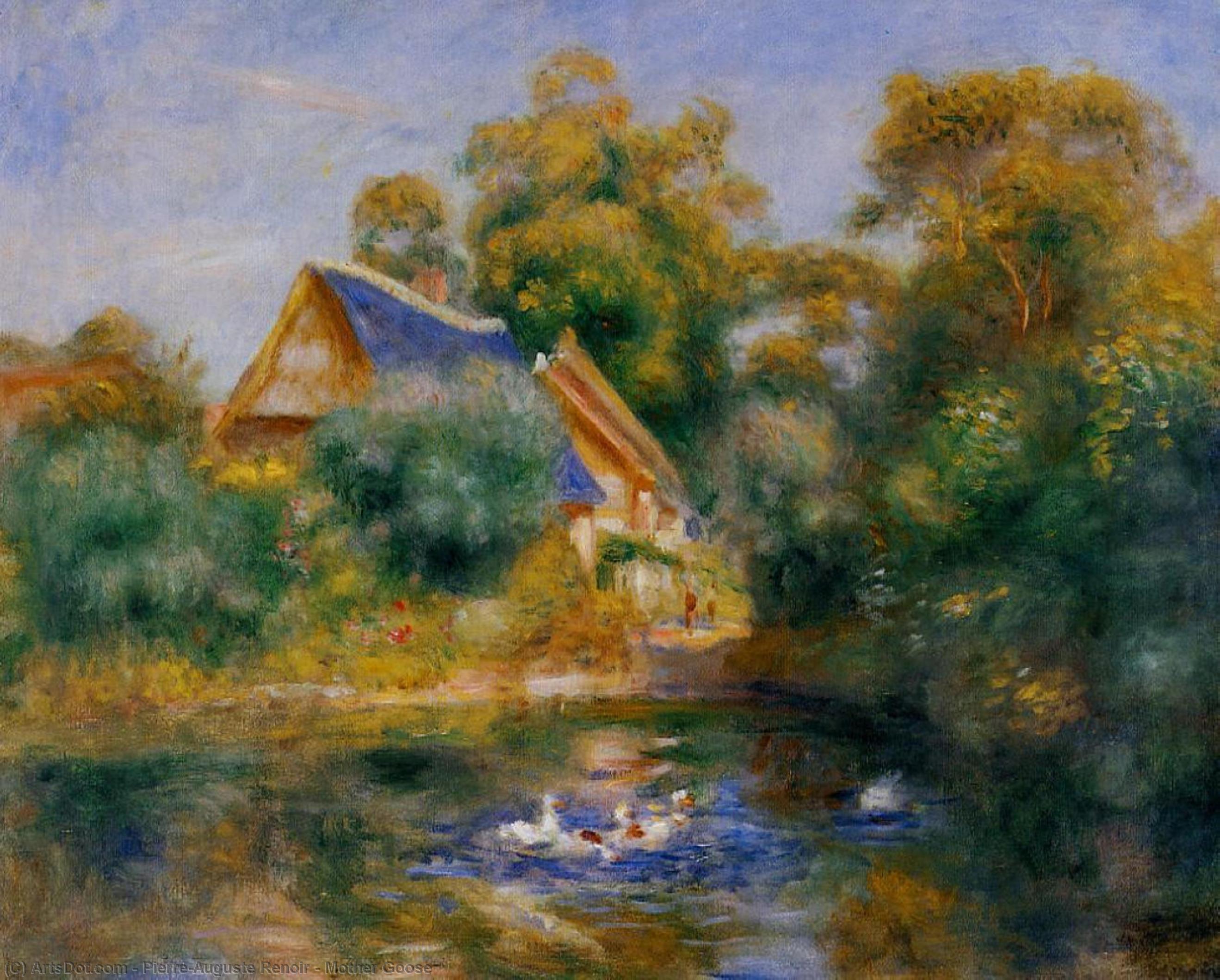 WikiOO.org – 美術百科全書 - 繪畫，作品 Pierre-Auguste Renoir - 母亲 鹅