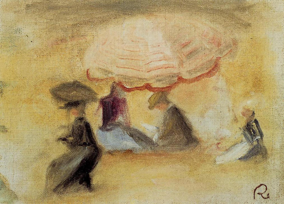 WikiOO.org - Енциклопедія образотворчого мистецтва - Живопис, Картини
 Pierre-Auguste Renoir - On the Beach