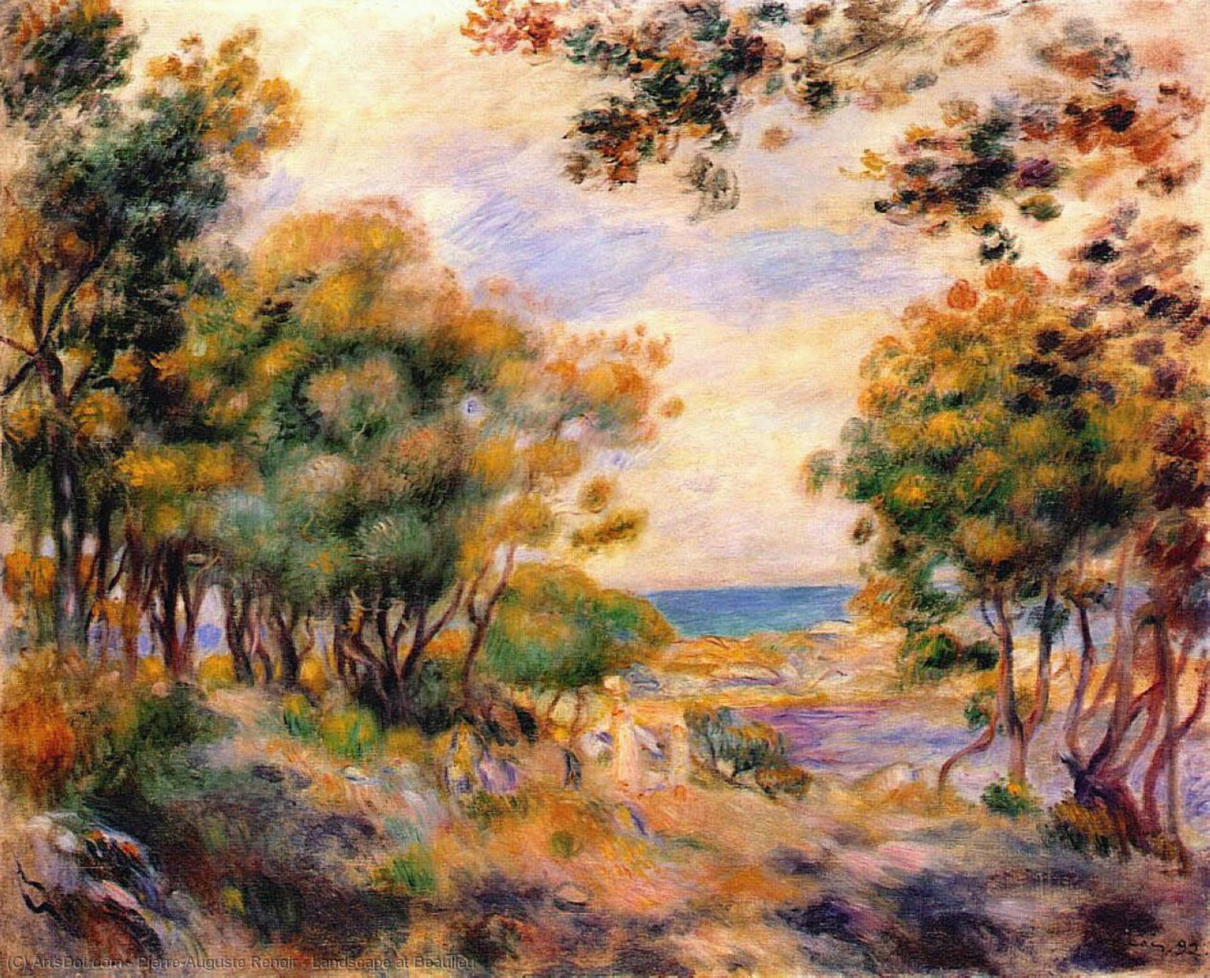 Wikioo.org - The Encyclopedia of Fine Arts - Painting, Artwork by Pierre-Auguste Renoir - Landscape at Beaulieu