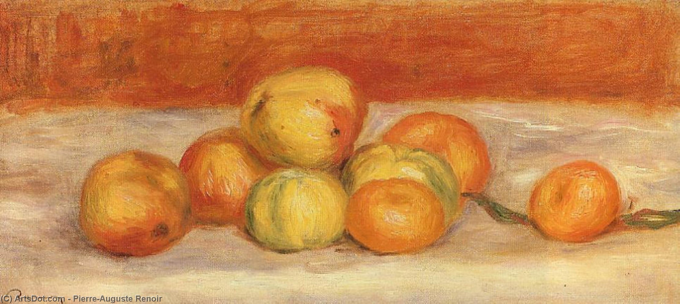 WikiOO.org - Encyclopedia of Fine Arts - Maleri, Artwork Pierre-Auguste Renoir - Apples and Manderines