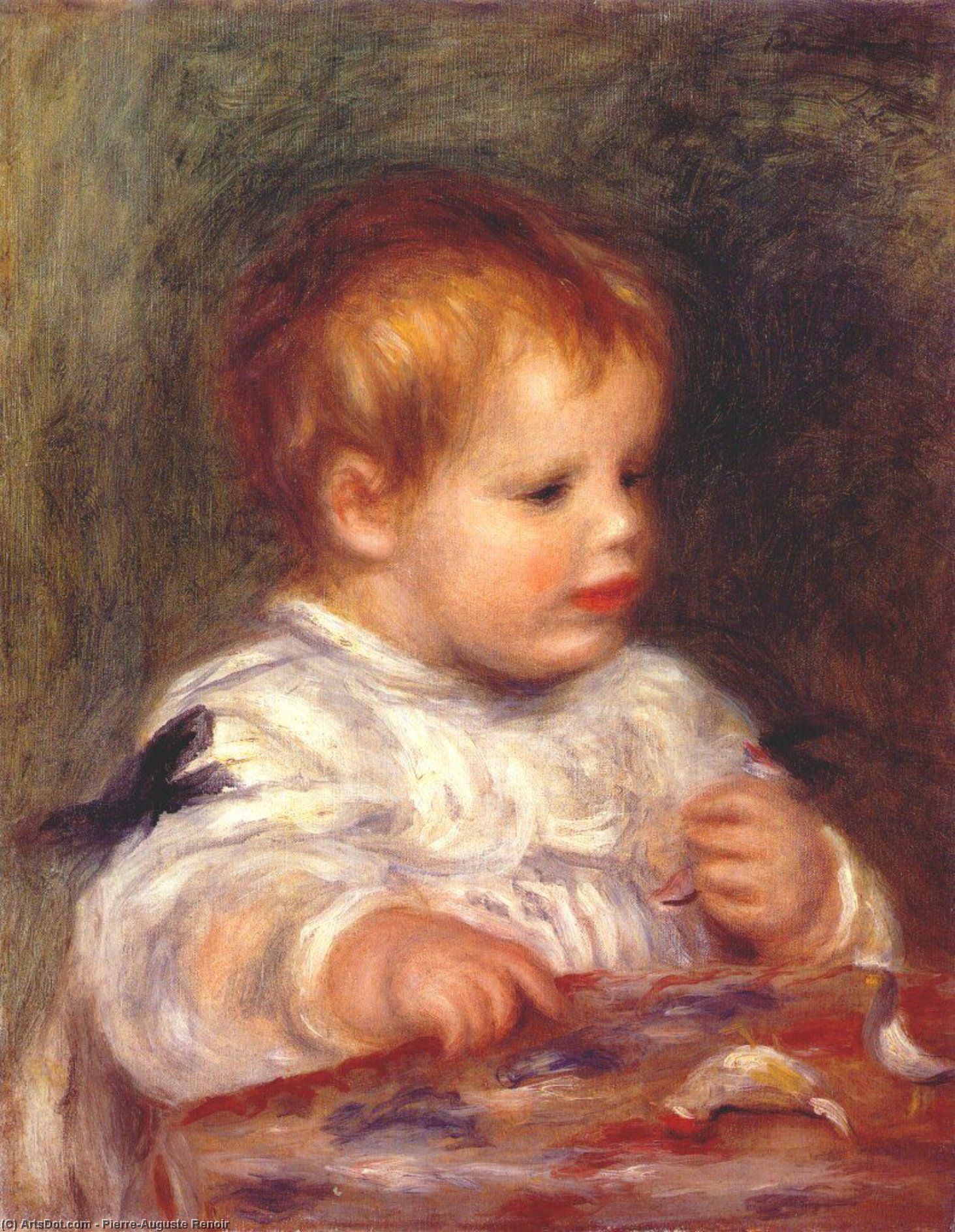 Wikioo.org – L'Encyclopédie des Beaux Arts - Peinture, Oeuvre de Pierre-Auguste Renoir - Jacques mêlée que  une  bébé