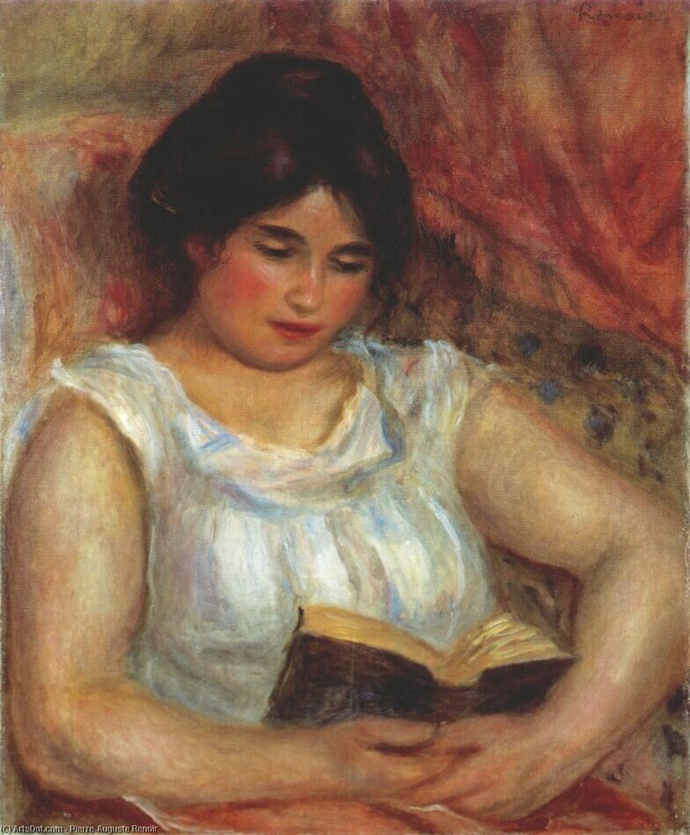 Wikioo.org - The Encyclopedia of Fine Arts - Painting, Artwork by Pierre-Auguste Renoir - Gabrielle reading