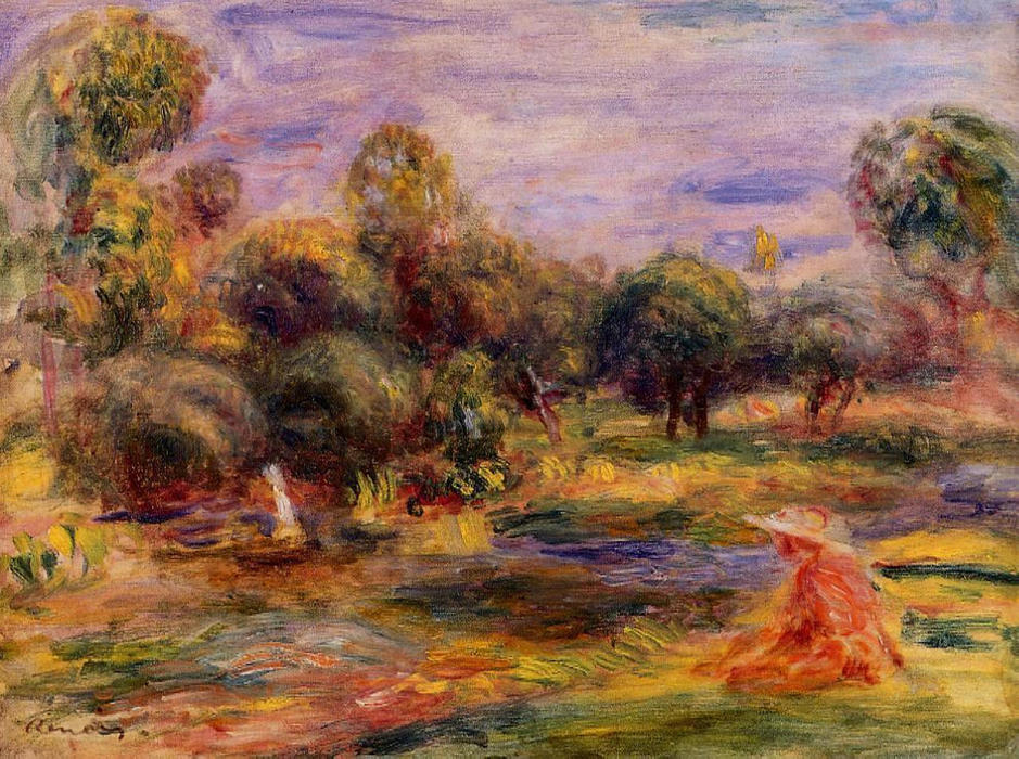 Wikioo.org - The Encyclopedia of Fine Arts - Painting, Artwork by Pierre-Auguste Renoir - Cagnes Landscape