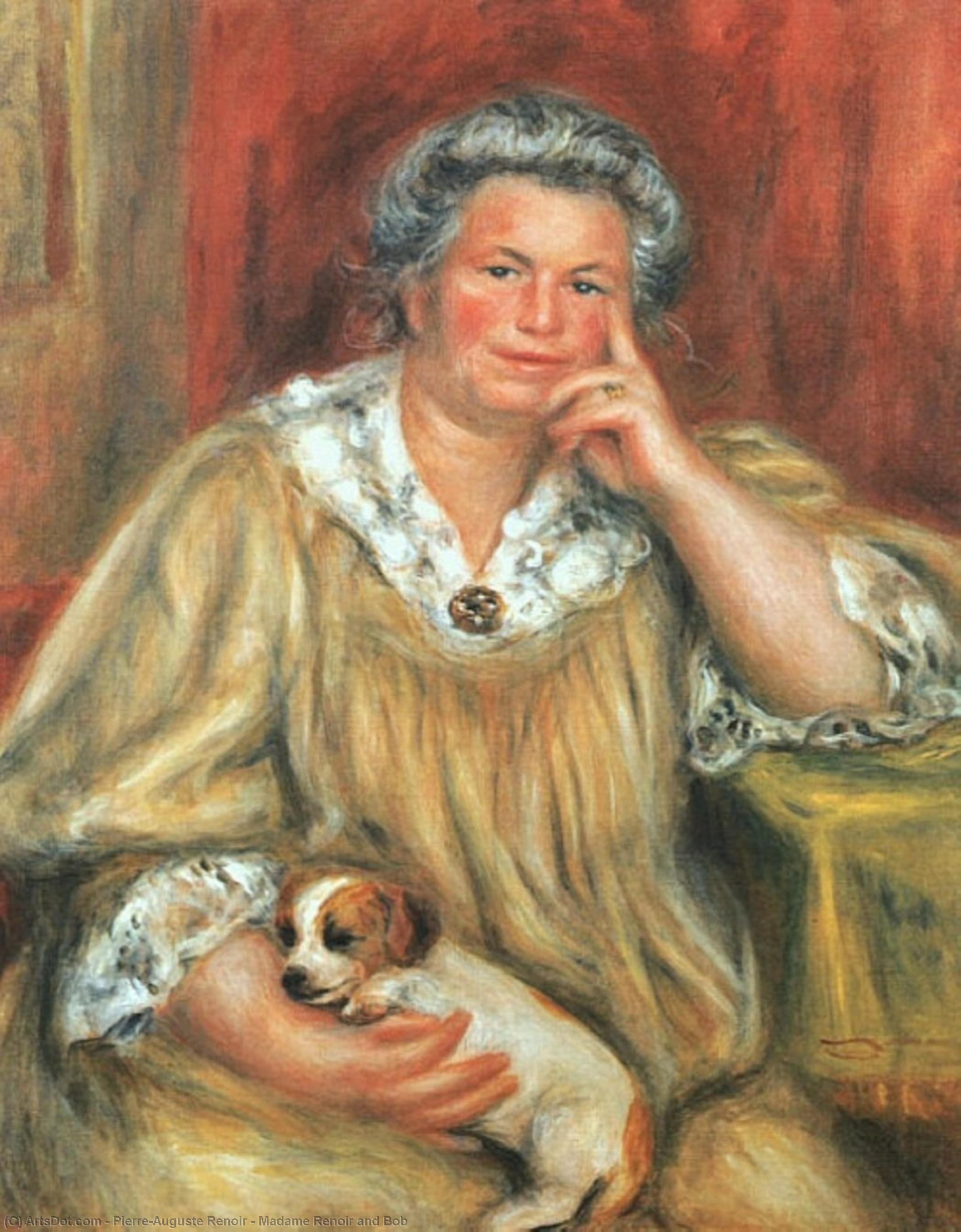 WikiOO.org – 美術百科全書 - 繪畫，作品 Pierre-Auguste Renoir - 夫人 雷诺阿  和  短发