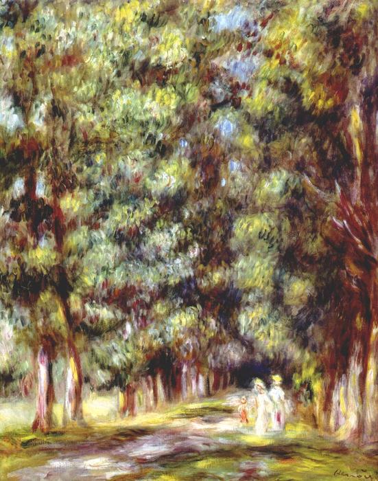 Wikioo.org – L'Encyclopédie des Beaux Arts - Peinture, Oeuvre de Pierre-Auguste Renoir - chemin à travers la  sous bois