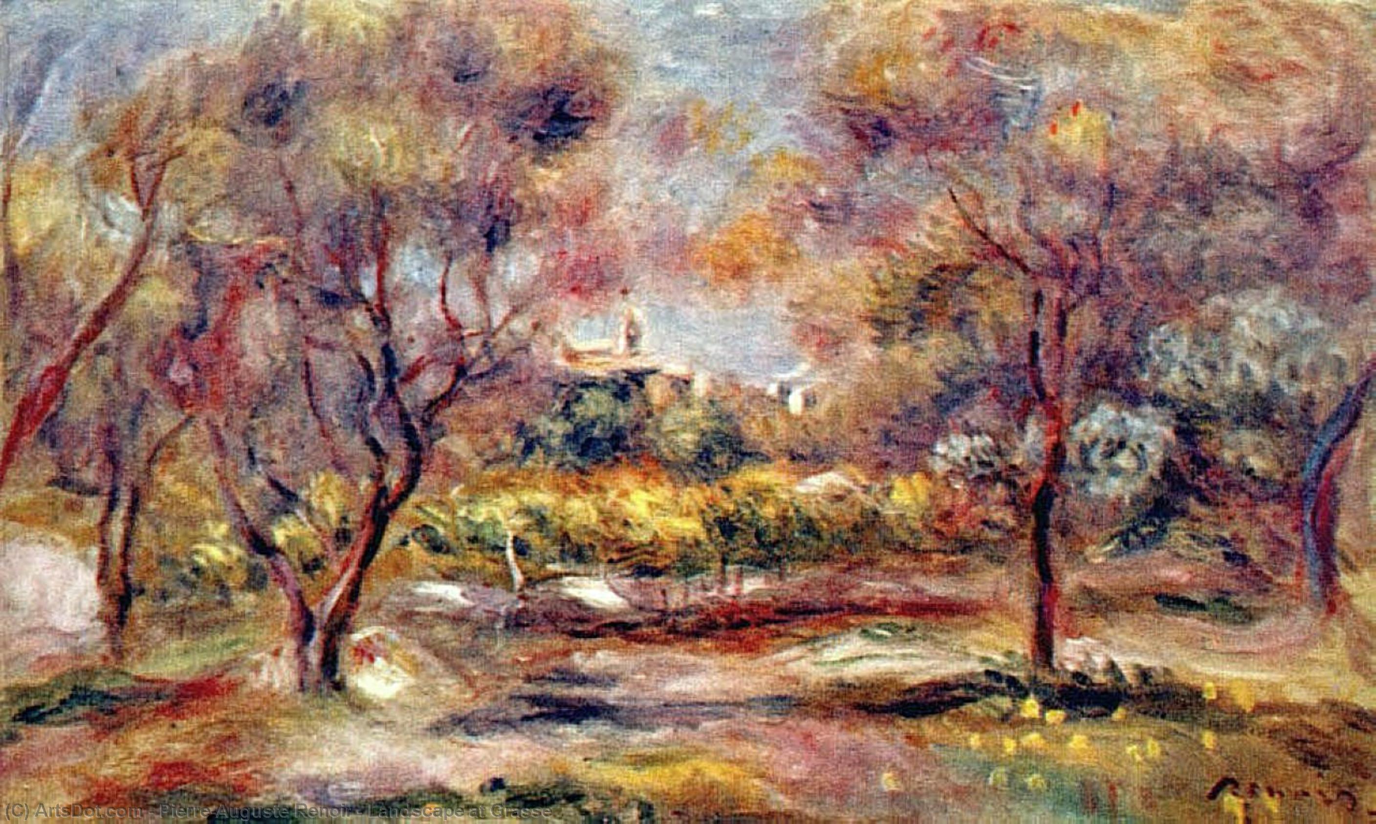 WikiOO.org - Güzel Sanatlar Ansiklopedisi - Resim, Resimler Pierre-Auguste Renoir - Landscape at Grasse