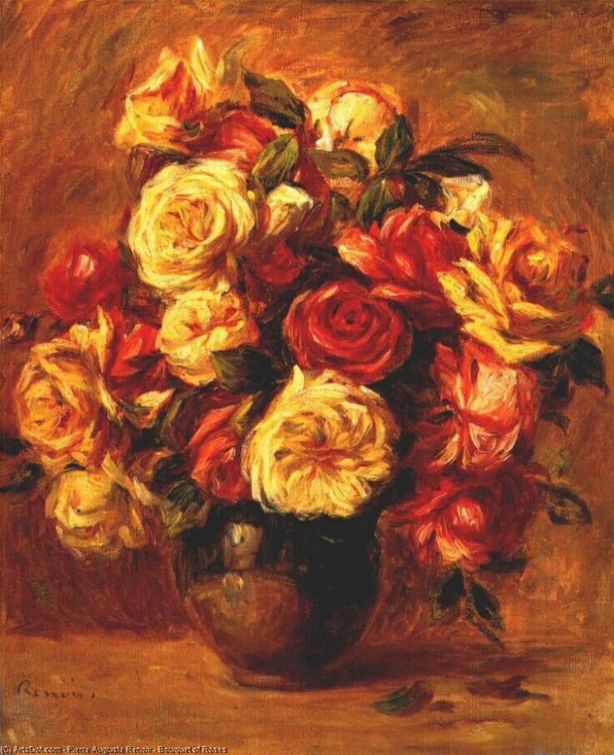 WikiOO.org - Encyclopedia of Fine Arts - Maľba, Artwork Pierre-Auguste Renoir - Bouquet of Roses