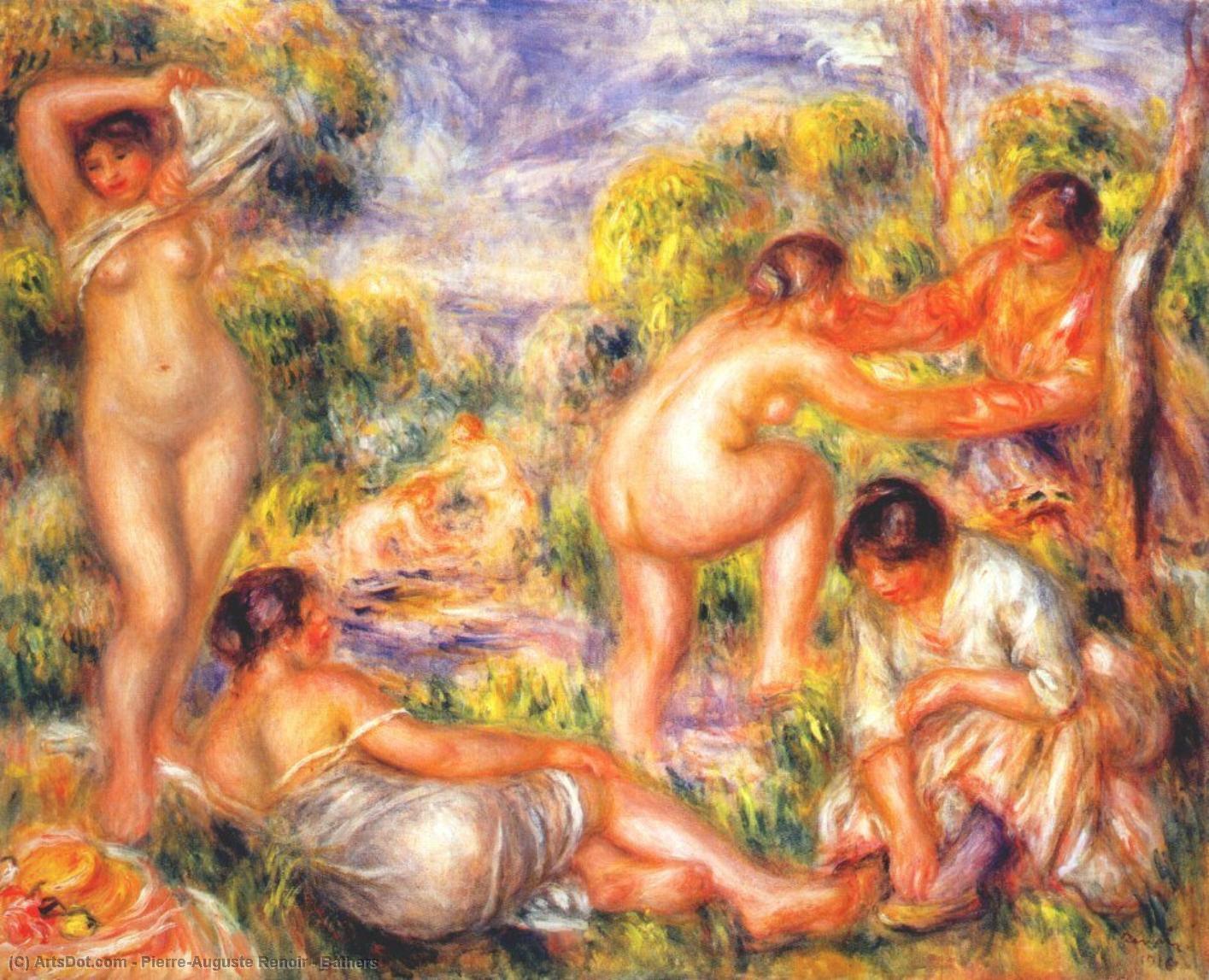 Wikioo.org – L'Encyclopédie des Beaux Arts - Peinture, Oeuvre de Pierre-Auguste Renoir - Baigneuses