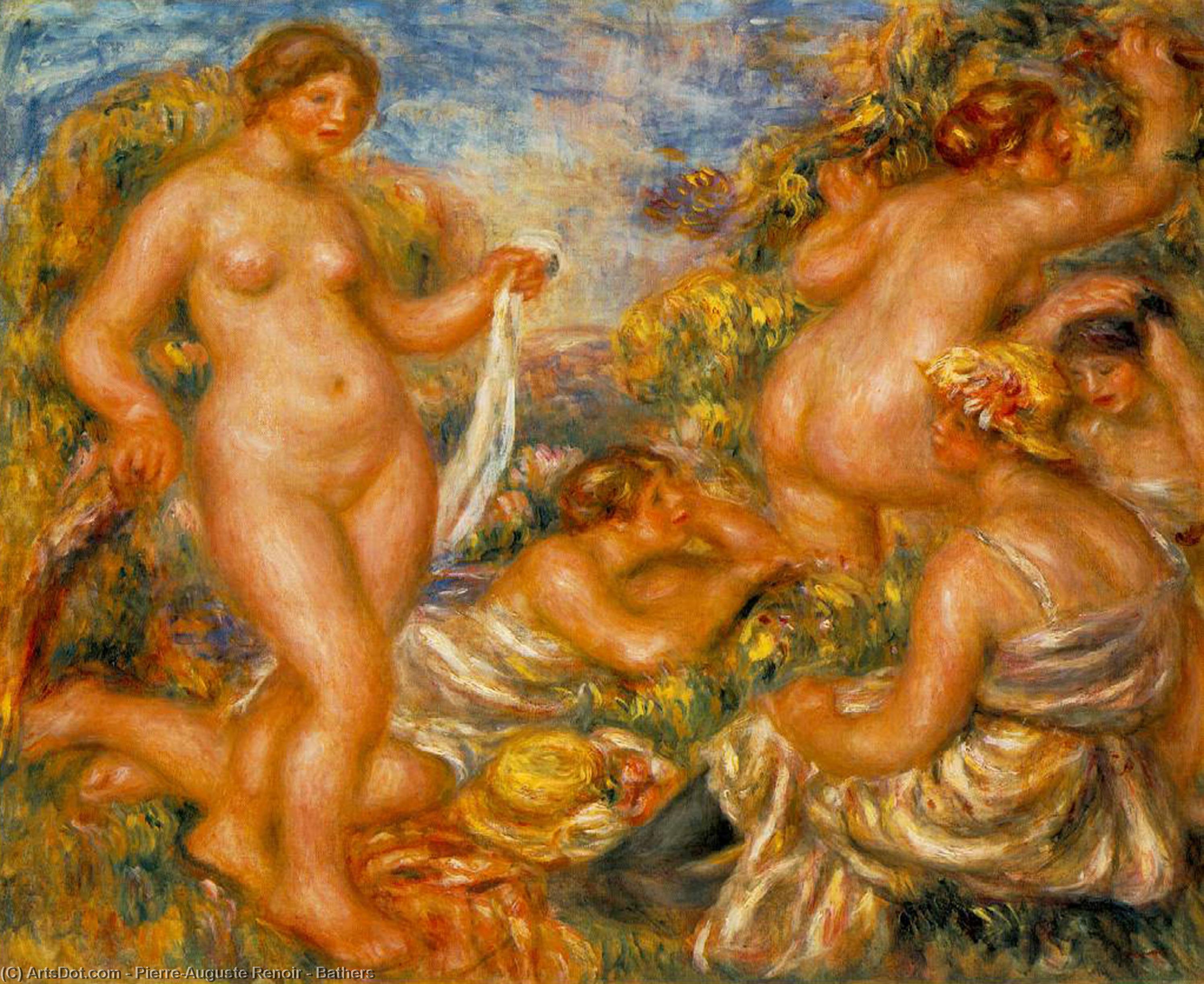 Wikioo.org - สารานุกรมวิจิตรศิลป์ - จิตรกรรม Pierre-Auguste Renoir - Bathers