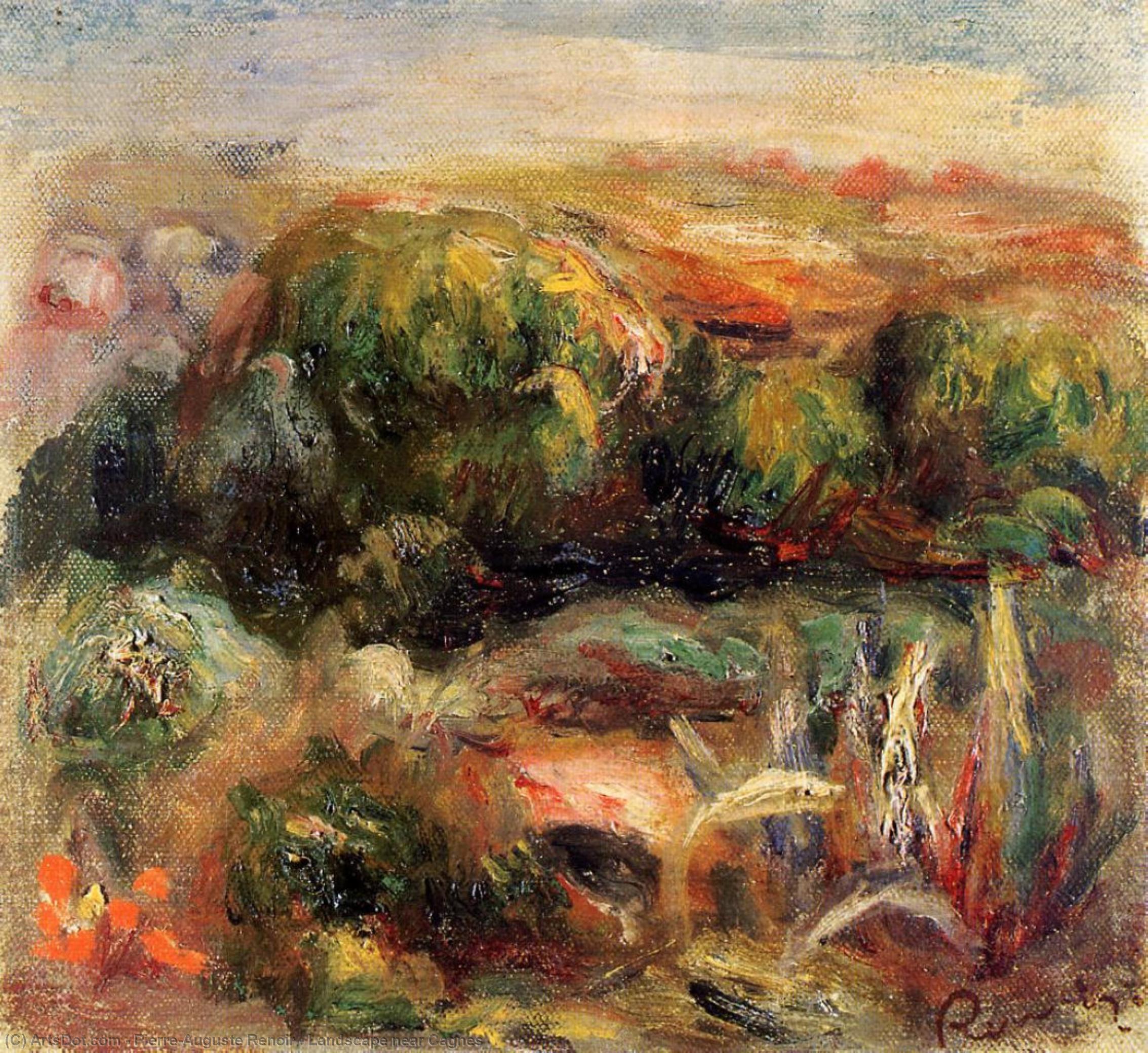 Wikioo.org - The Encyclopedia of Fine Arts - Painting, Artwork by Pierre-Auguste Renoir - Landscape near Cagnes