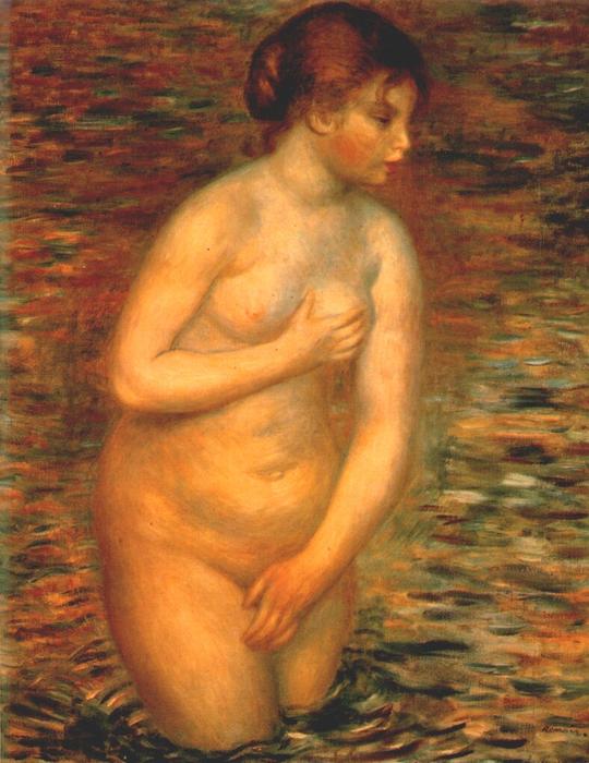 Wikioo.org - The Encyclopedia of Fine Arts - Painting, Artwork by Pierre-Auguste Renoir - Nude in the water